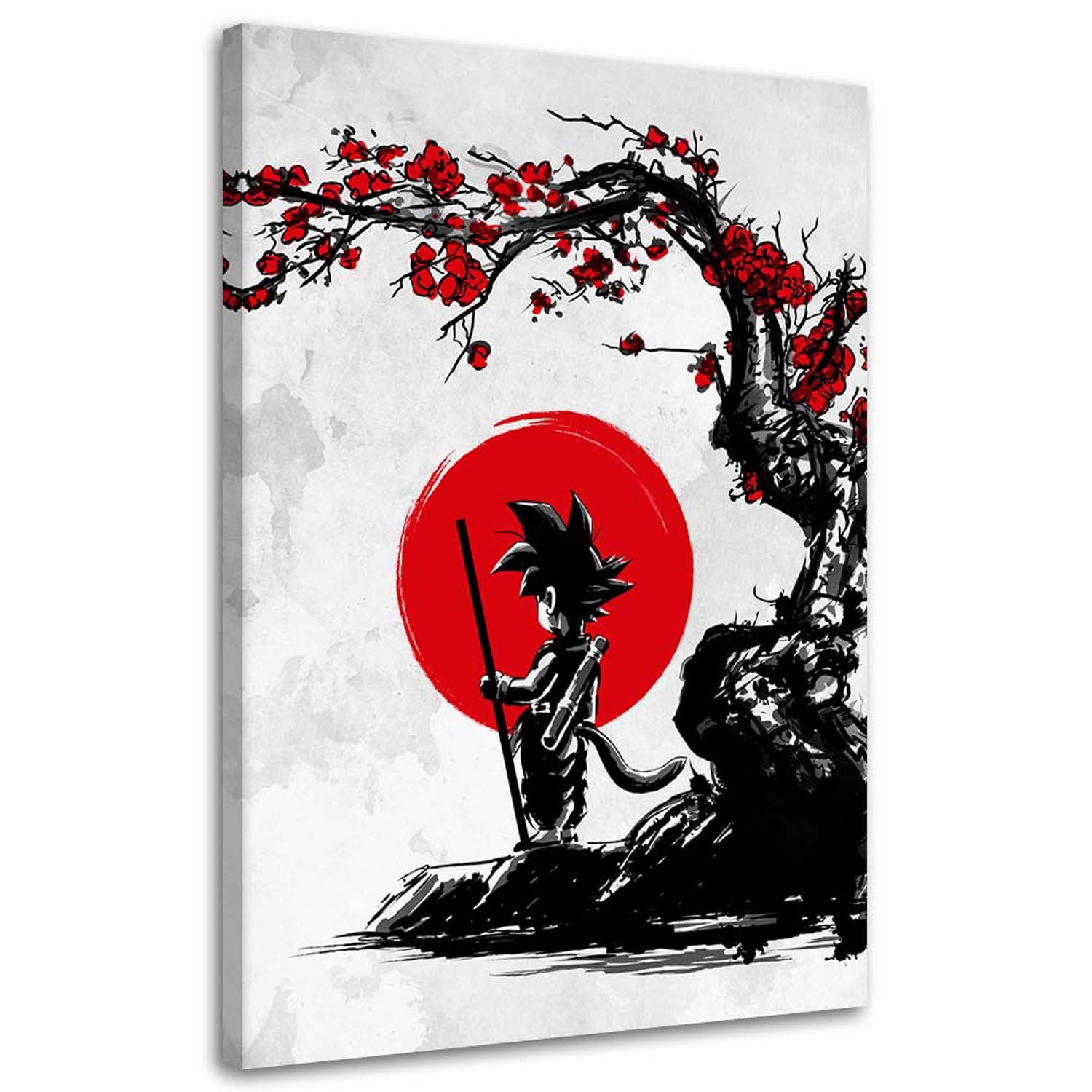 Feeby Obraz na płótnie, Goku i czerwony księżyc Anime 40x60