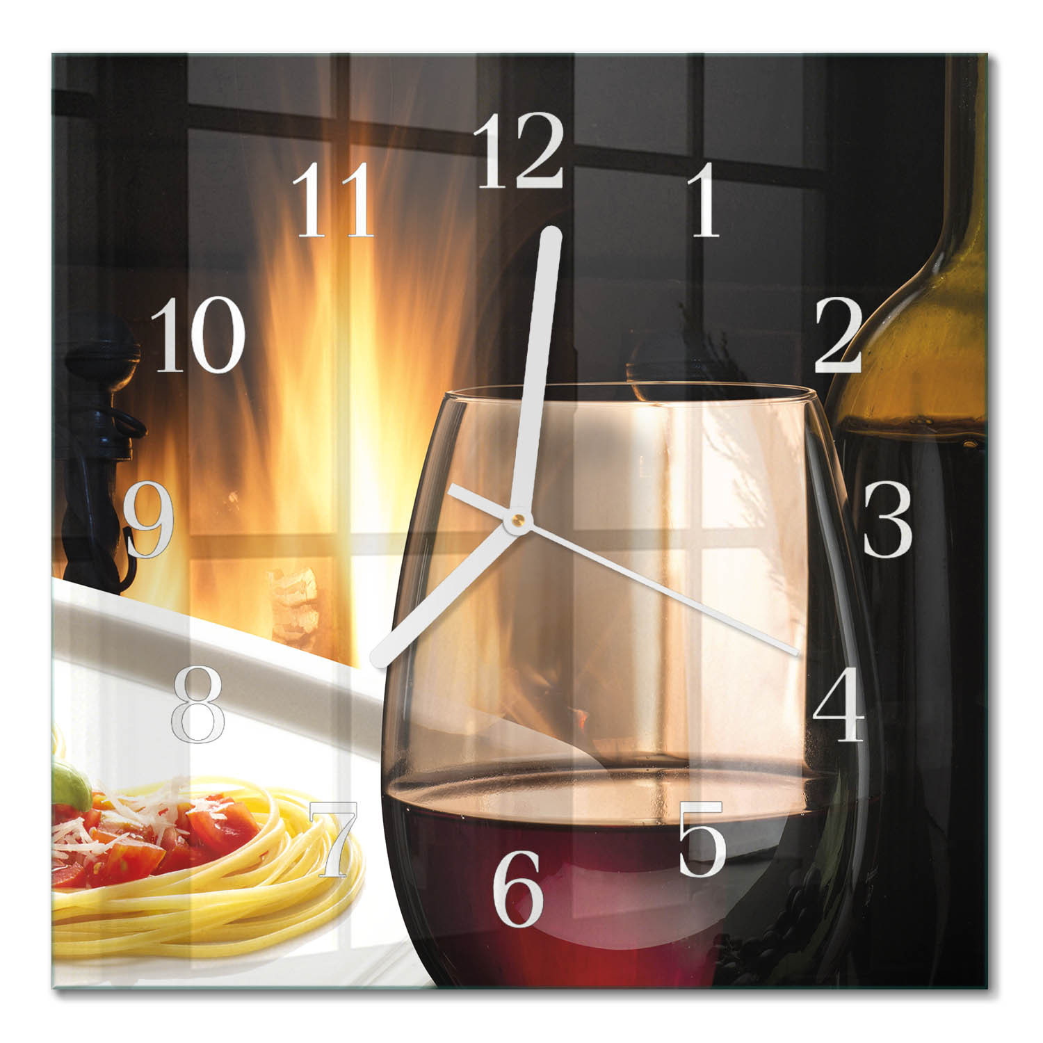 Zegar do kuchni 30x30 Spaghetti design na ścianę