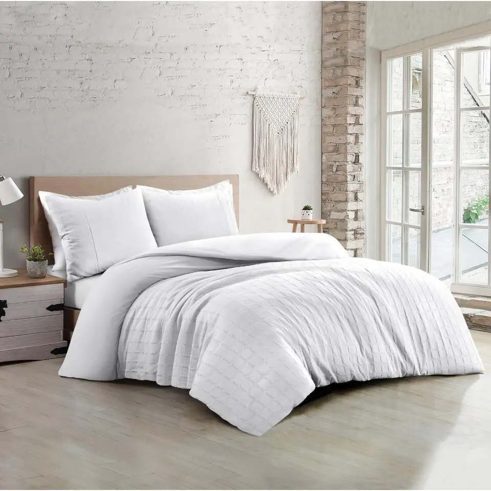 Papillon Deluxe  Hudson Dekbedovertrek - Eenpersoons - 140x200/220 - Wit