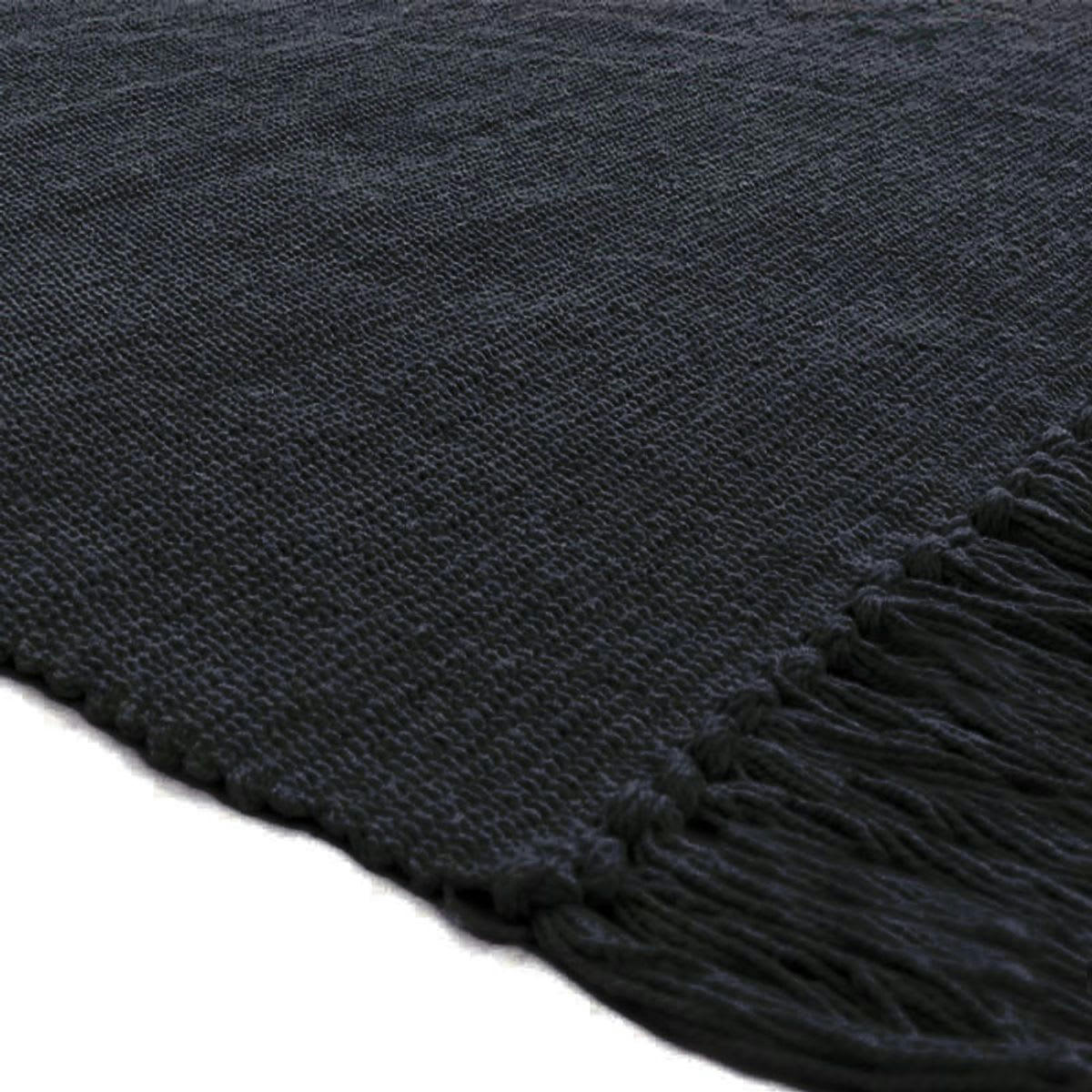 SIMPLY - Tapis 100% coton gris foncé 120x170