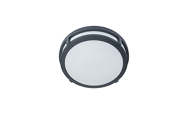 Applique murale Coffman LED intégrée 1400lm 23.5W IP44 GoodHome gris anthracite