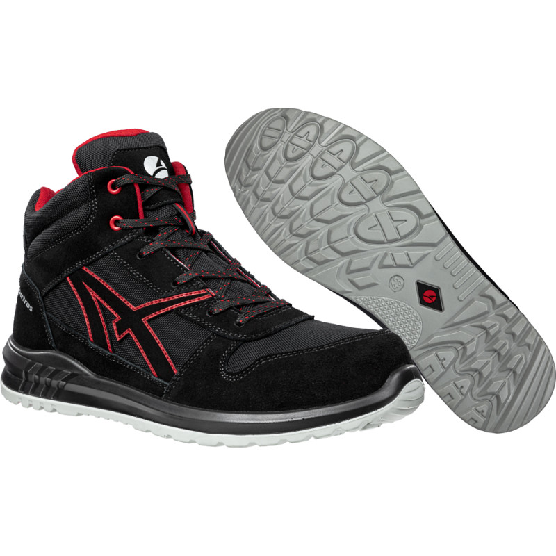 Paire de chaussures de sécurité Clifton Mid noires et rouges 44 ALBATROS