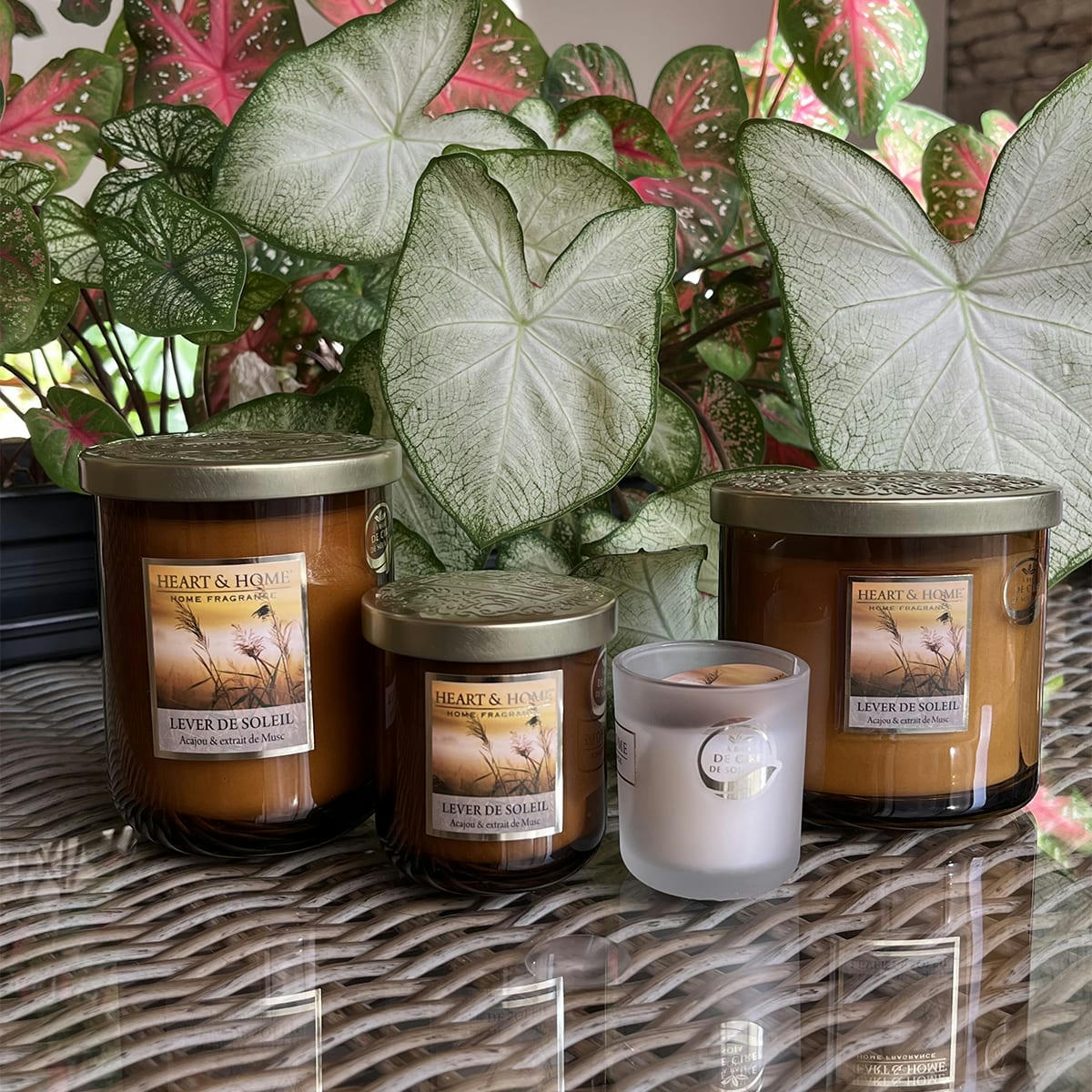 - Grande bougie heart and home lever de soleil