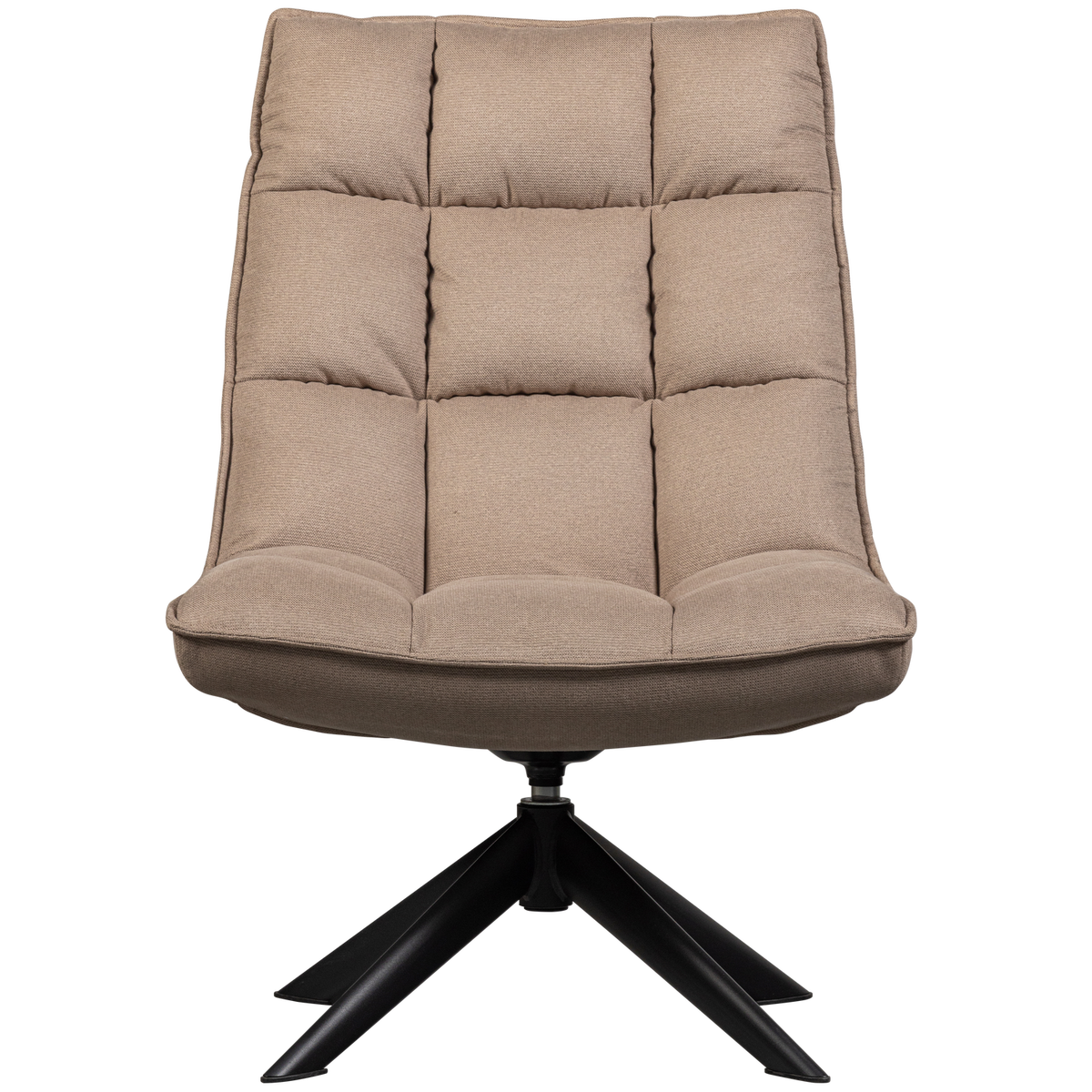WOOOD draaibare fauteuil Jouke - Polyester - Zand - 97x70x85