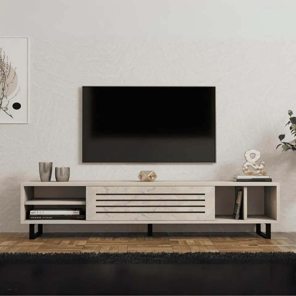CALICOSY - SAFIR Tv-meubel - Beige - 40x160x35 cm