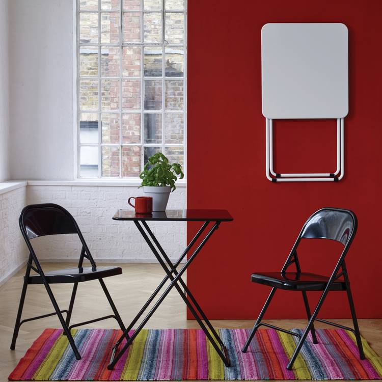 Habitat Macadam Metal Folding Chair - Black