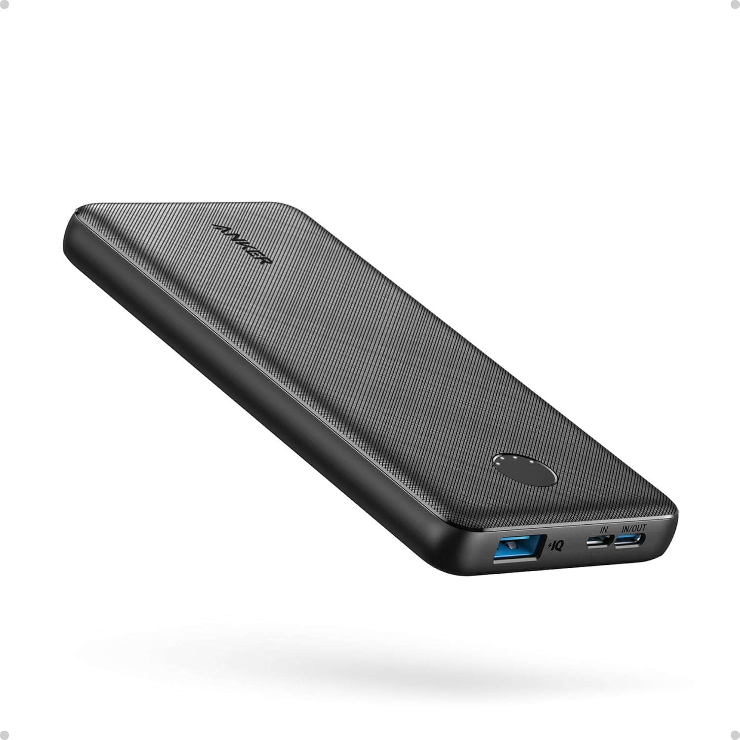 Anker Power Bank(PowerCore 10K), Compact Travel-Ready 10,000mAh Battery Pack with PowerIQ Charging Technology, 5V/3A High-Speed Charging for iPhone, iPad,and More