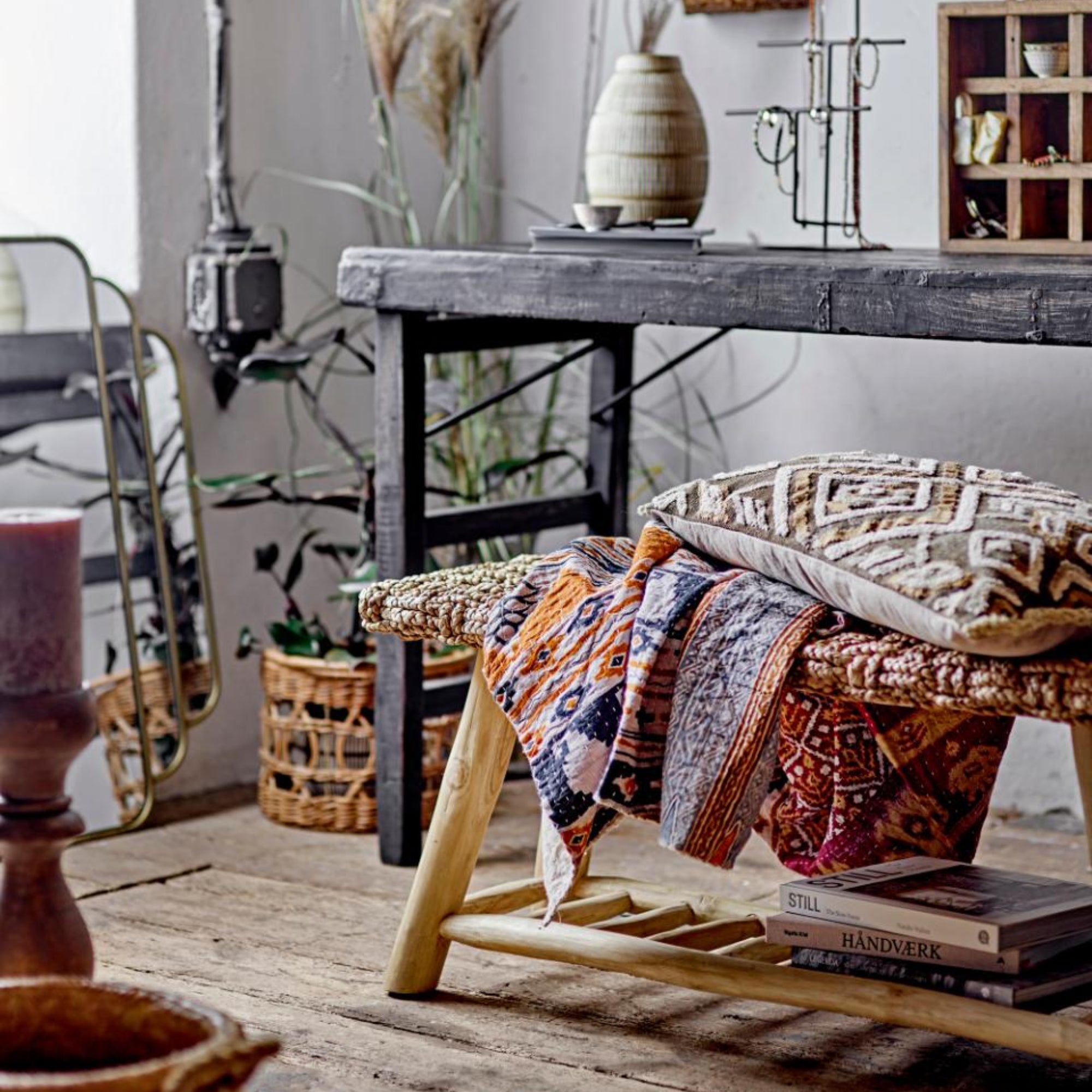 Bloomingville Chelles Sierkussen - 60 x 35 cm - Groen