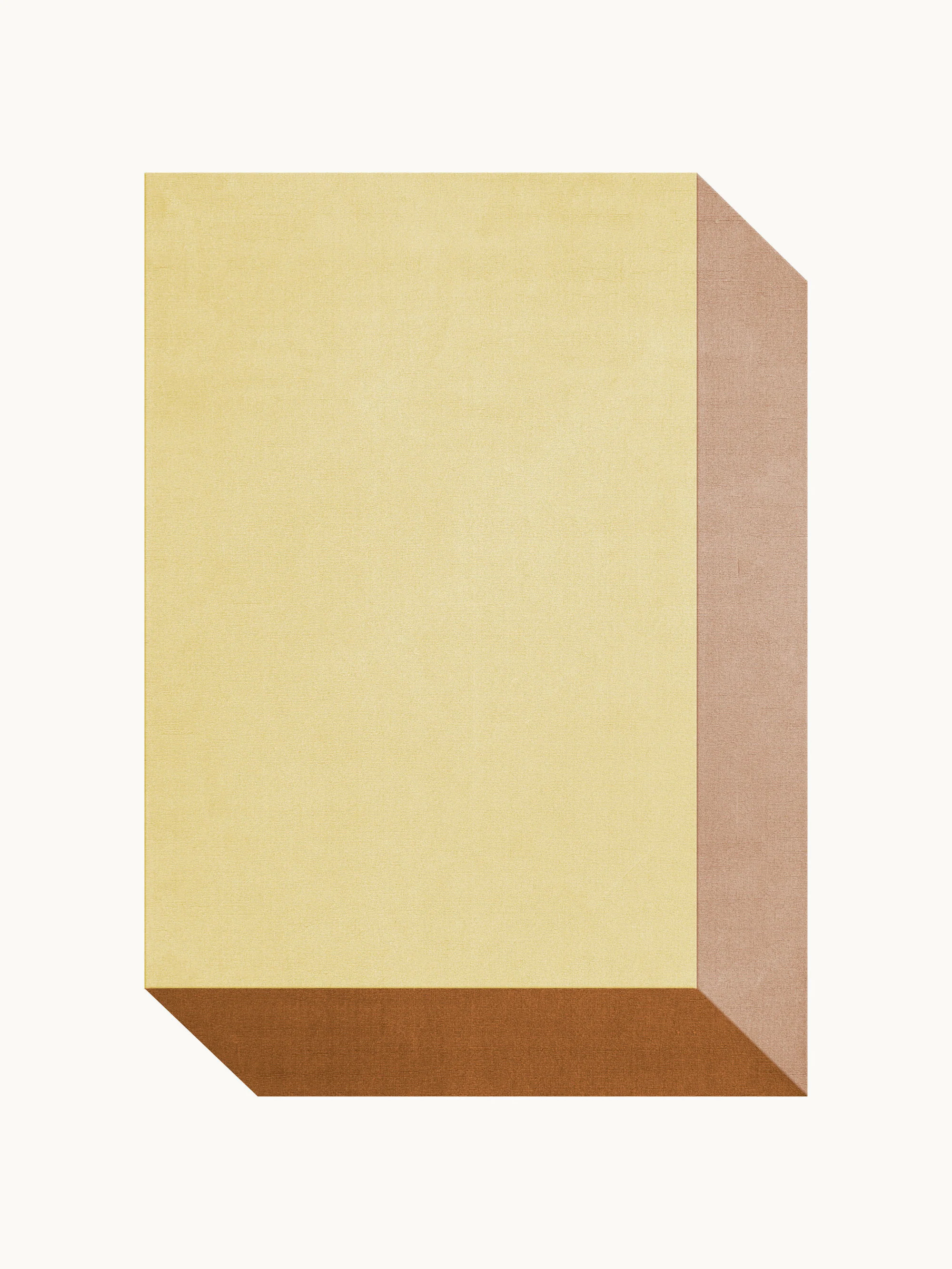 Handgewebter Kurzflor-Wollteppich Tekla Box