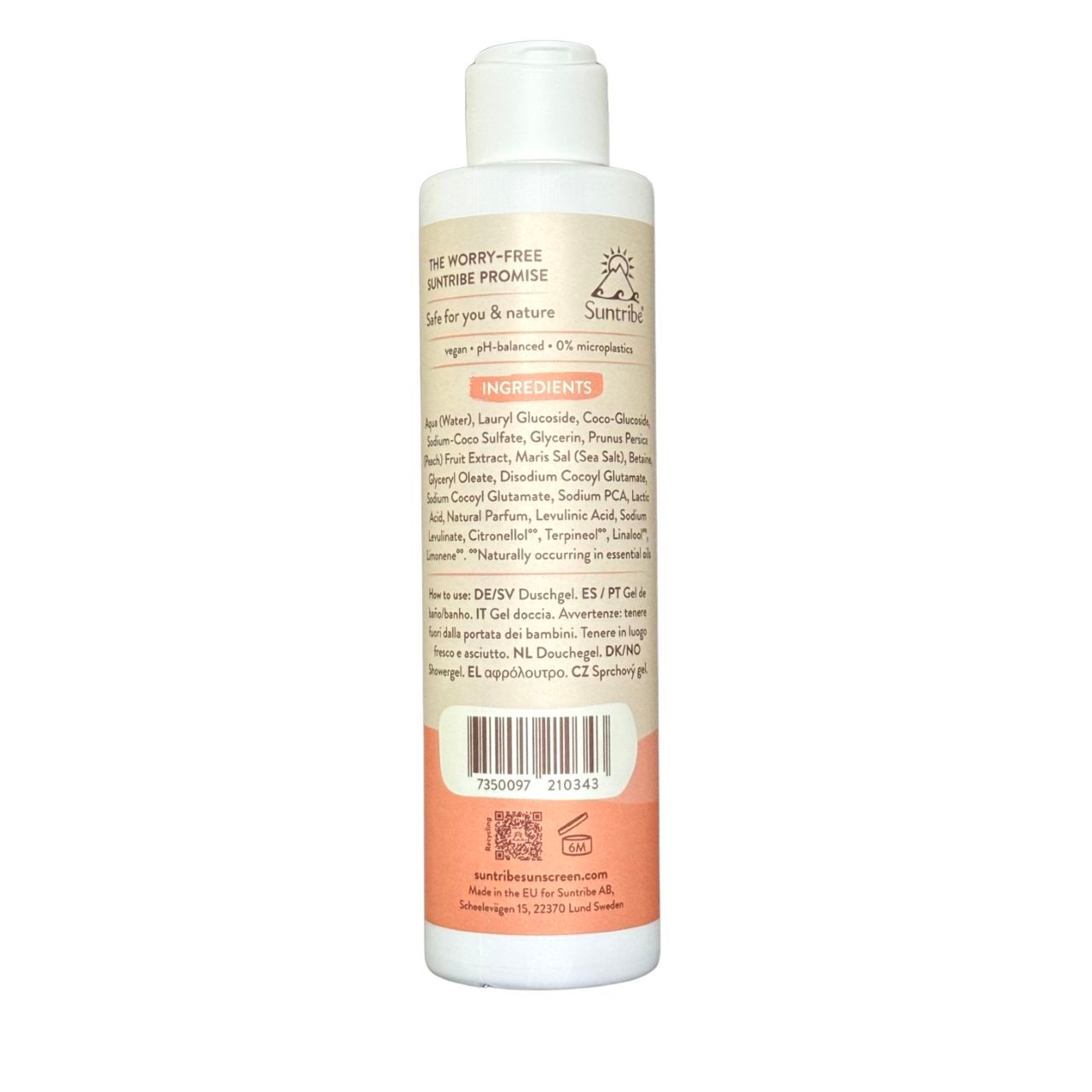 Suntribe Natural Gentle Body Wash Peach Lotion Antioxidant Peach 200ml