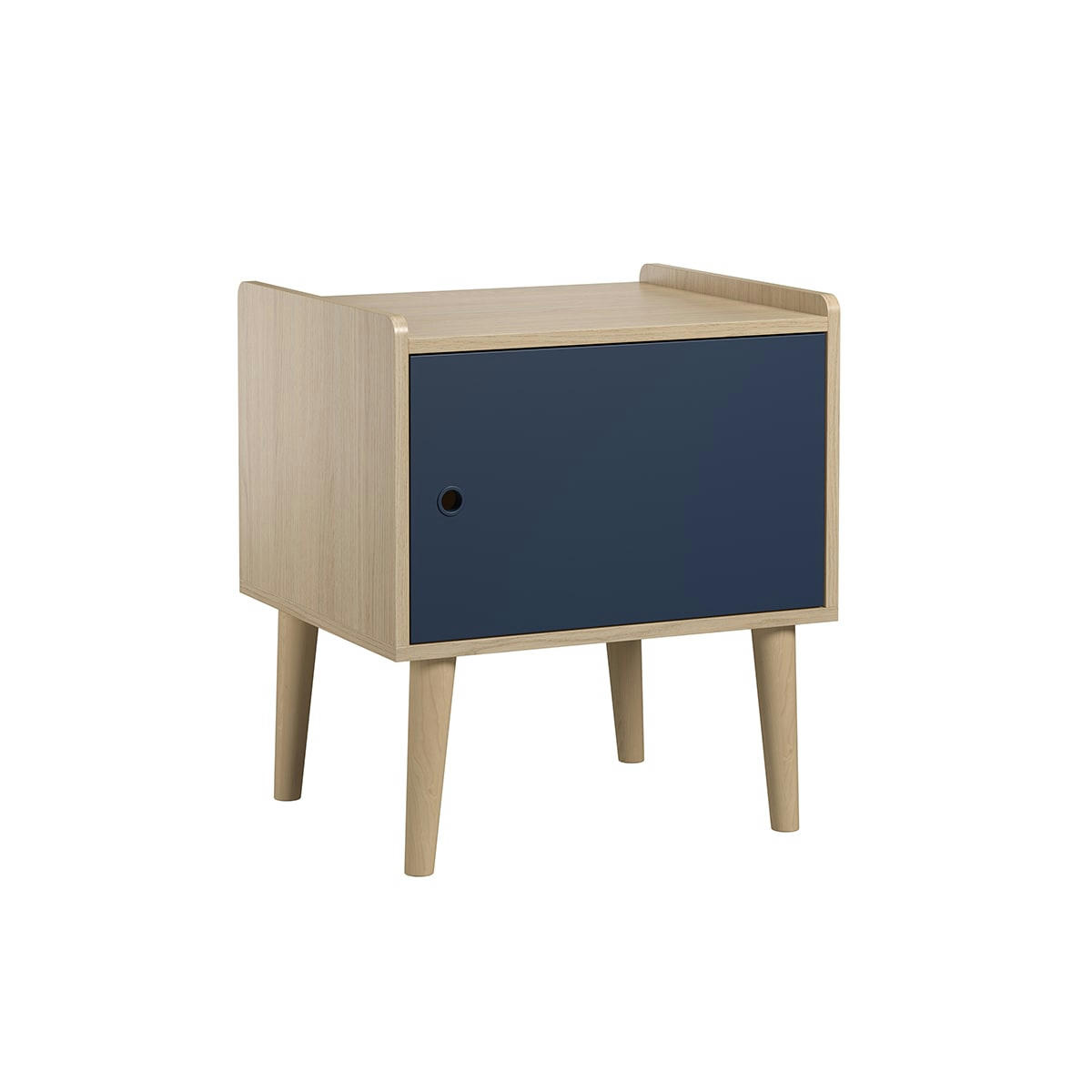 RETRO - Table de chevet 1 porte naturel