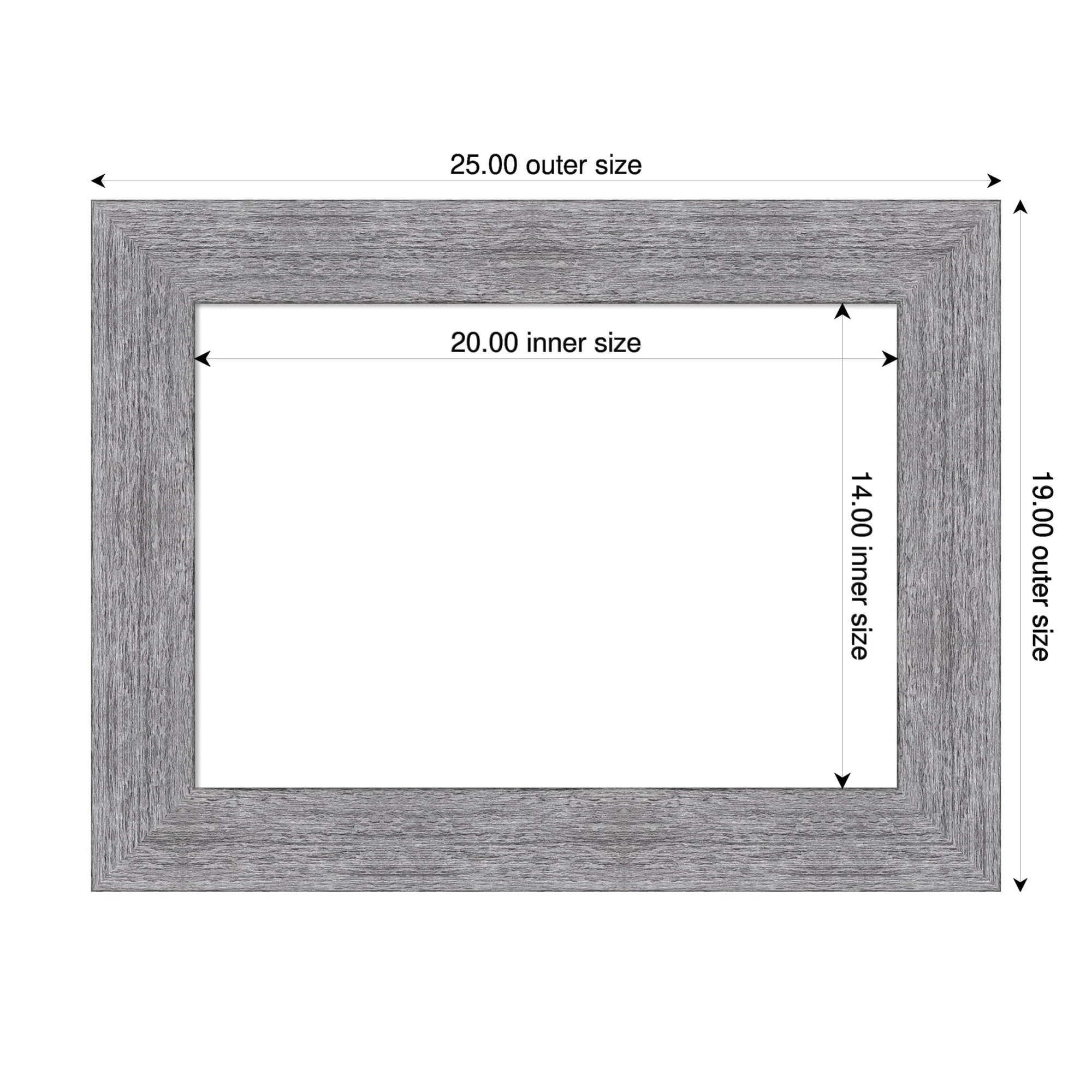 Amanti Art Bark Rustic Char Framed Dry Erase Magnetic Board