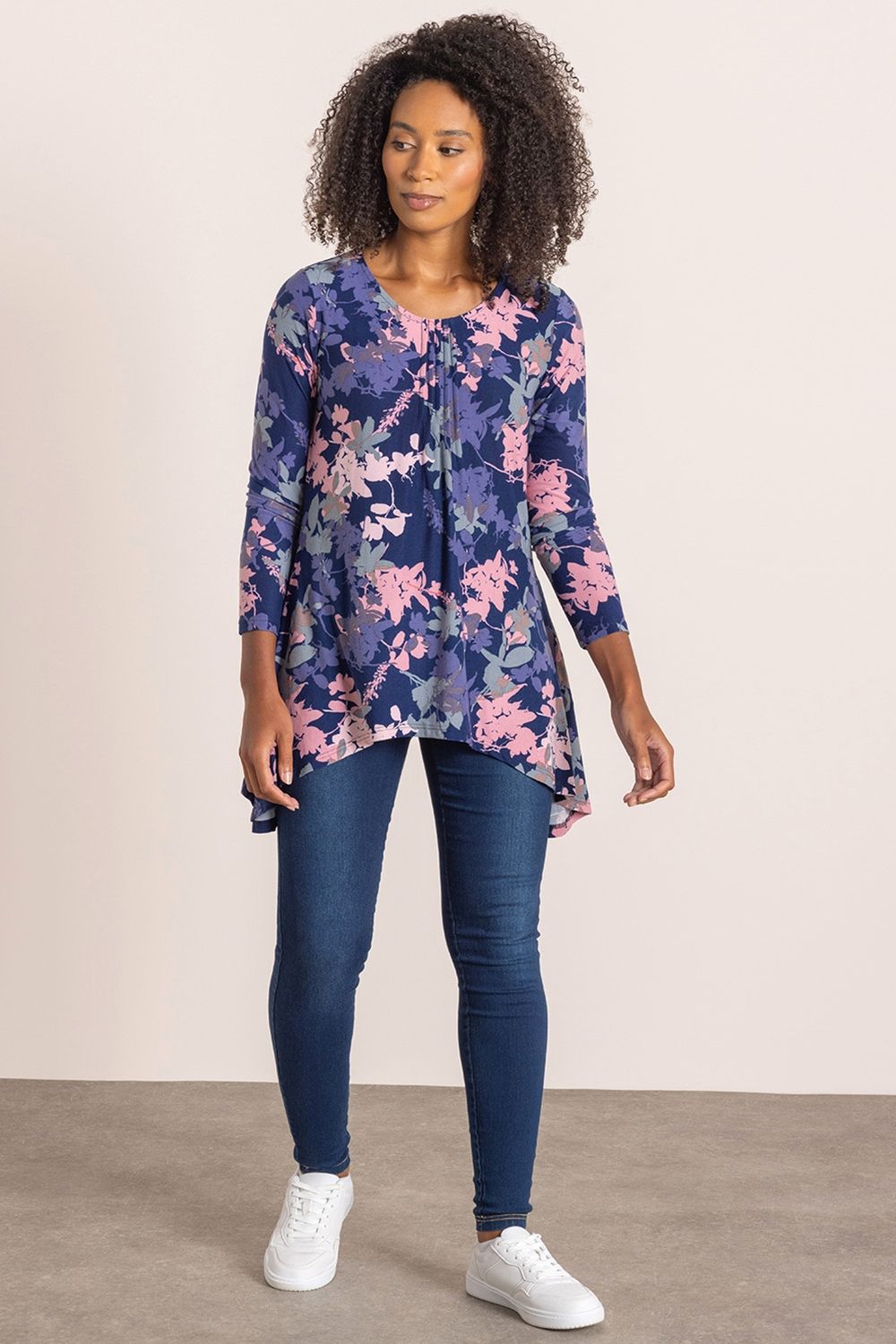 Klass. Hanky Hem Printed Jersey Top