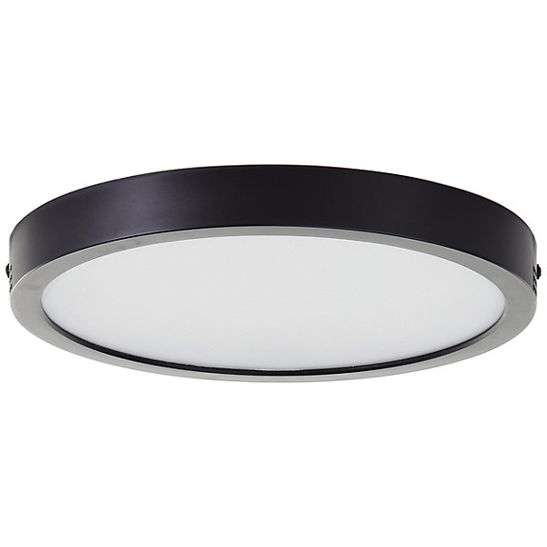 NAVARA Plafonnier noir LED intégrée 18W plastique ampoule incluse