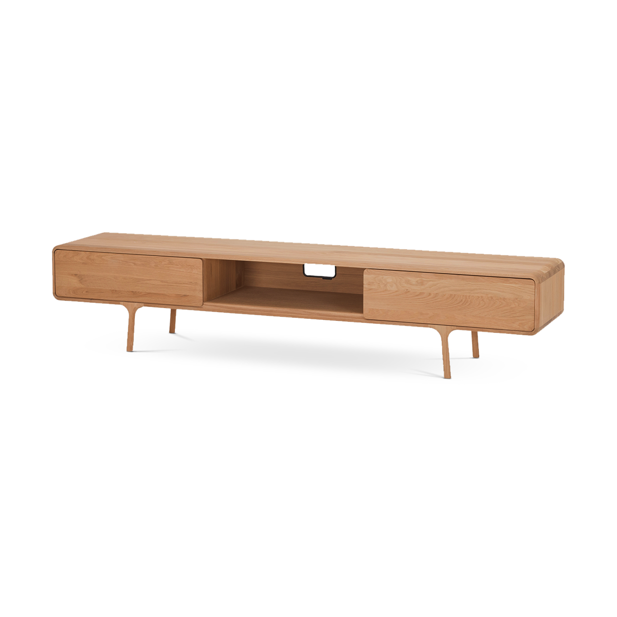 Gazzda Fawn Lowboard TV meubel Naturel - 2 Lades - 220 cm