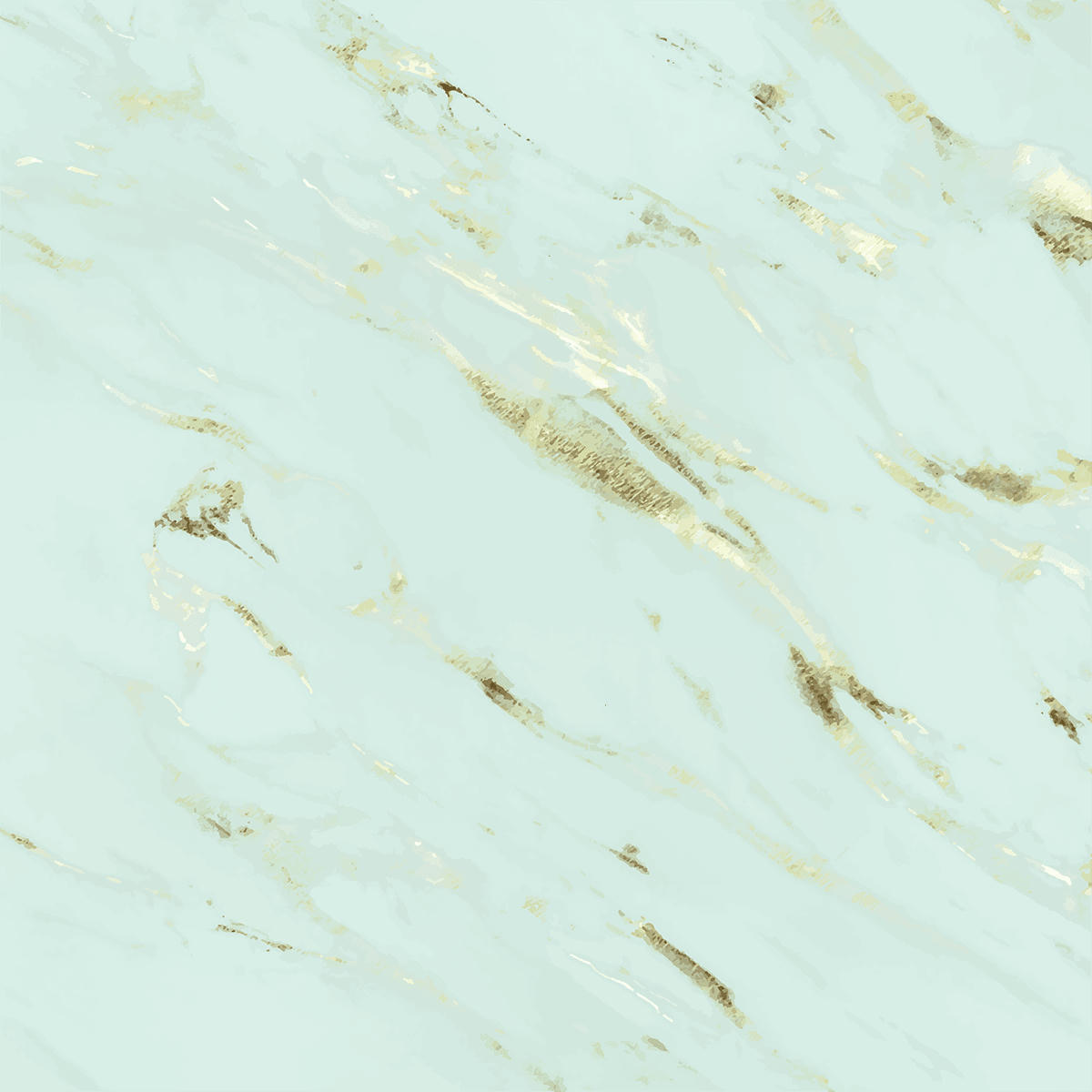 - Adhésifs stickers sol marbre bleu antique et lignes dorées 45x45cm