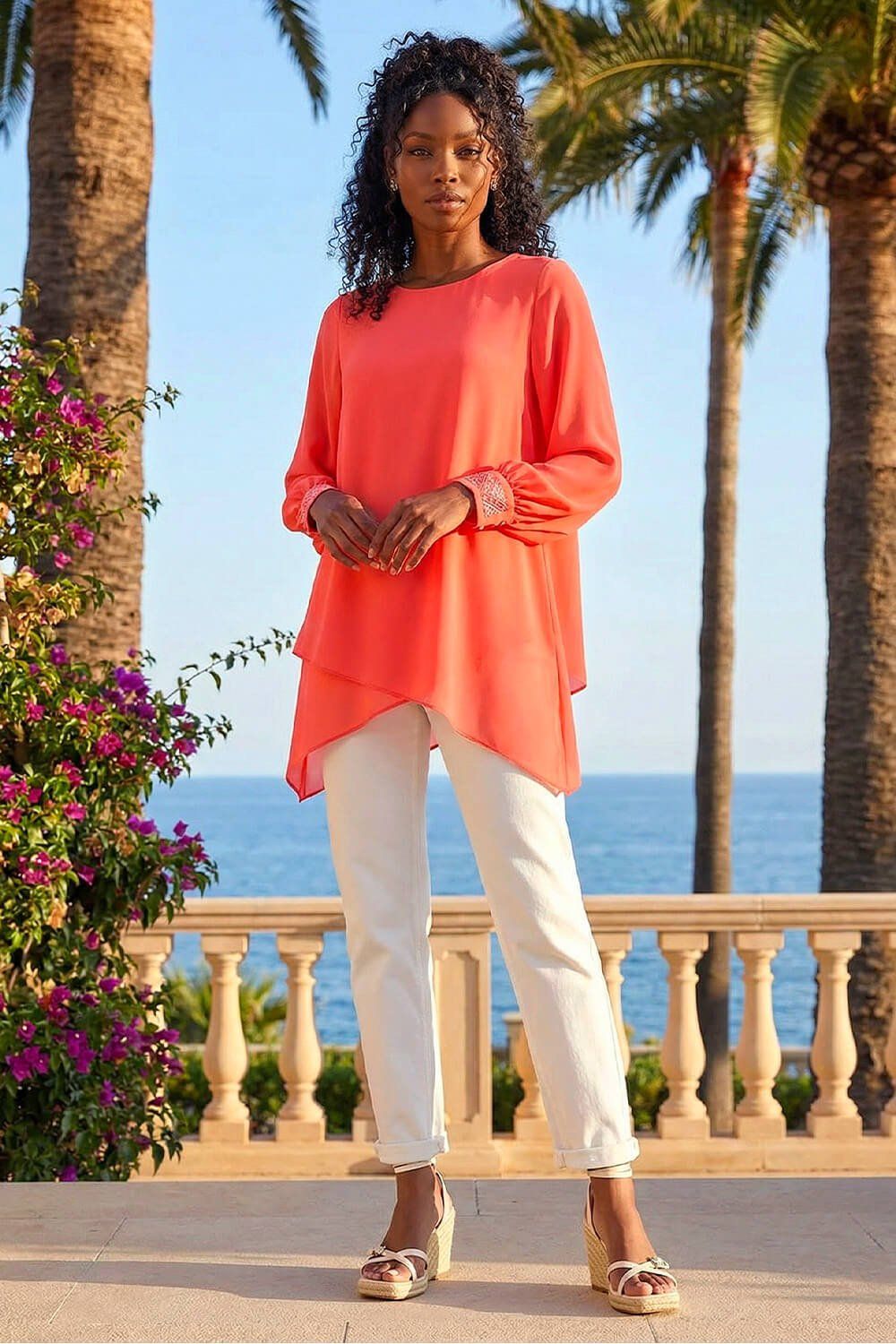 Roman Hotfix Detail Asymmetric Hem Top
