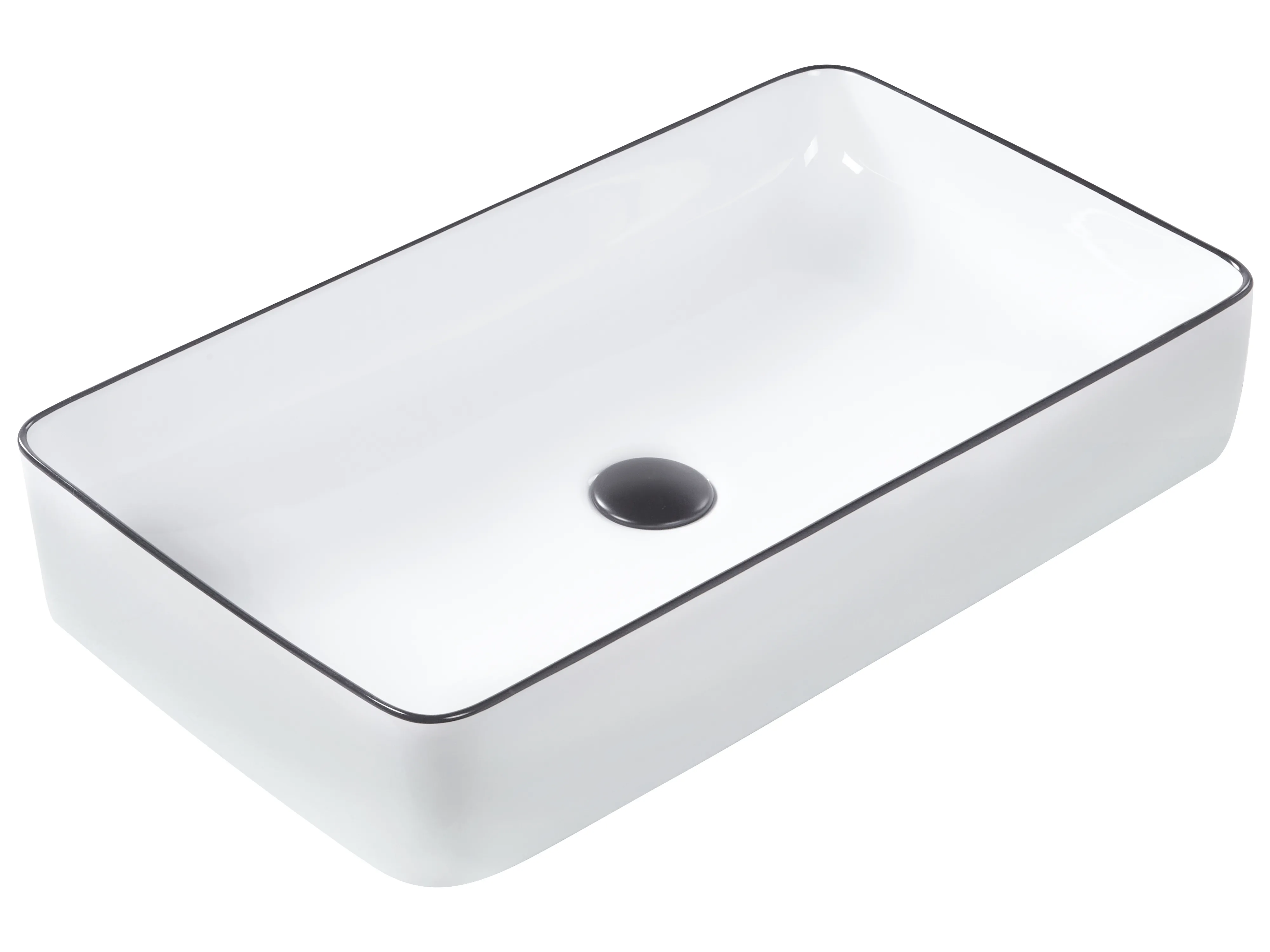 Countertop Basin XERT 610 x 350 mm Ceramic White