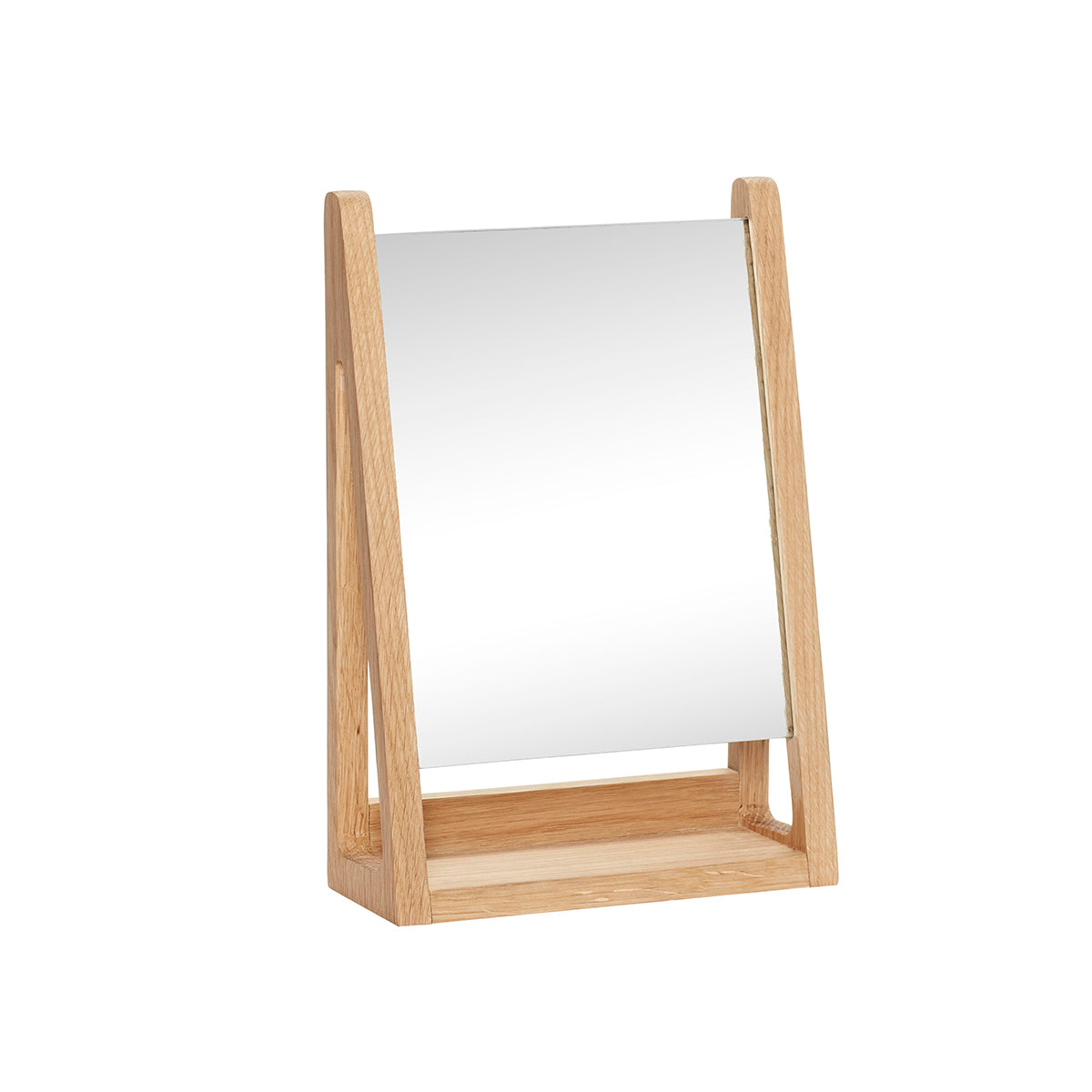 Hübsch tafelspiegel Point - spiegelglas/eikenhout - 22x9xh32cm