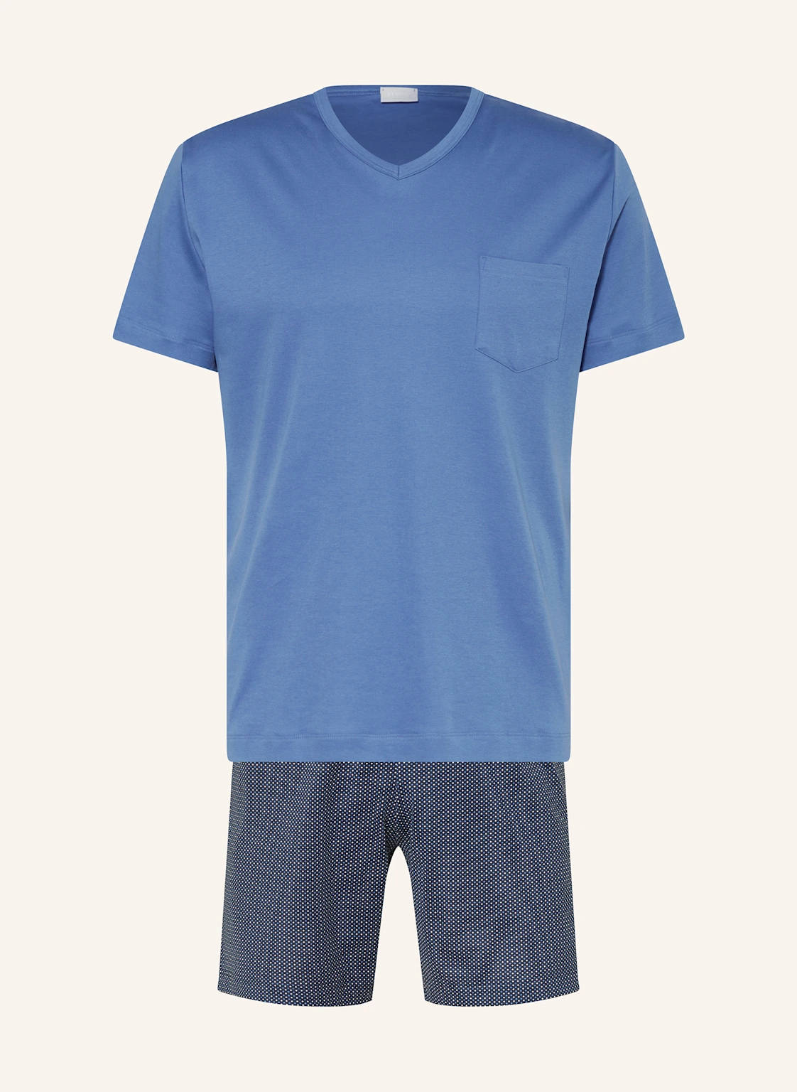 mey Shorty-Schlafanzug Serie MICRO BLUE