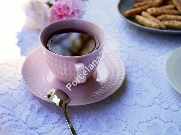 Filiżanka ze spodkiem 0,25 L / 15,7 cm Ćmielów - Sofia LB07 Różowy