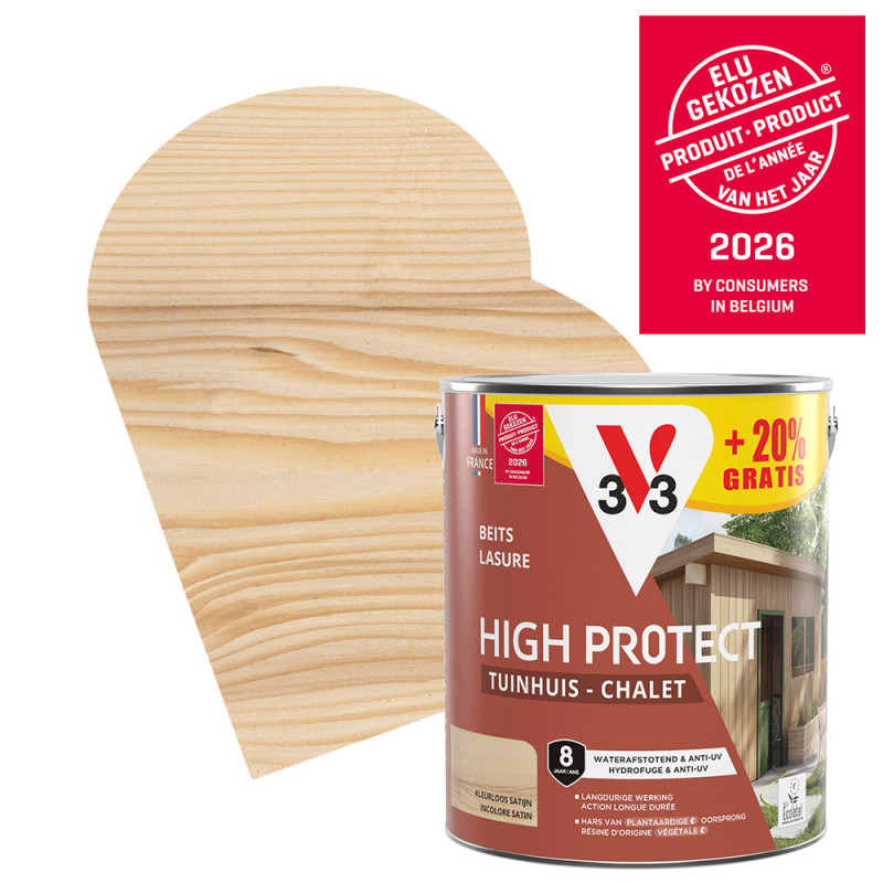 Lasure pour chalet High Protect incolore 2,5 L   0,5 L gratuit V33