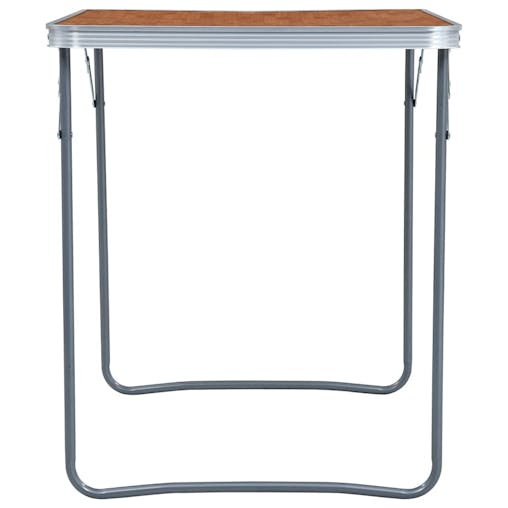 NNEVL Foldable Camping Table with Metal Frame 80x60 cm