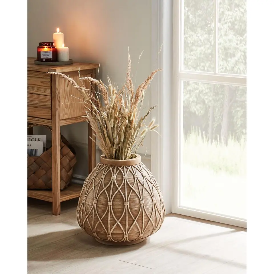 DOMOKOS - Bloemenvaas - Lichtbruin - Magnesium