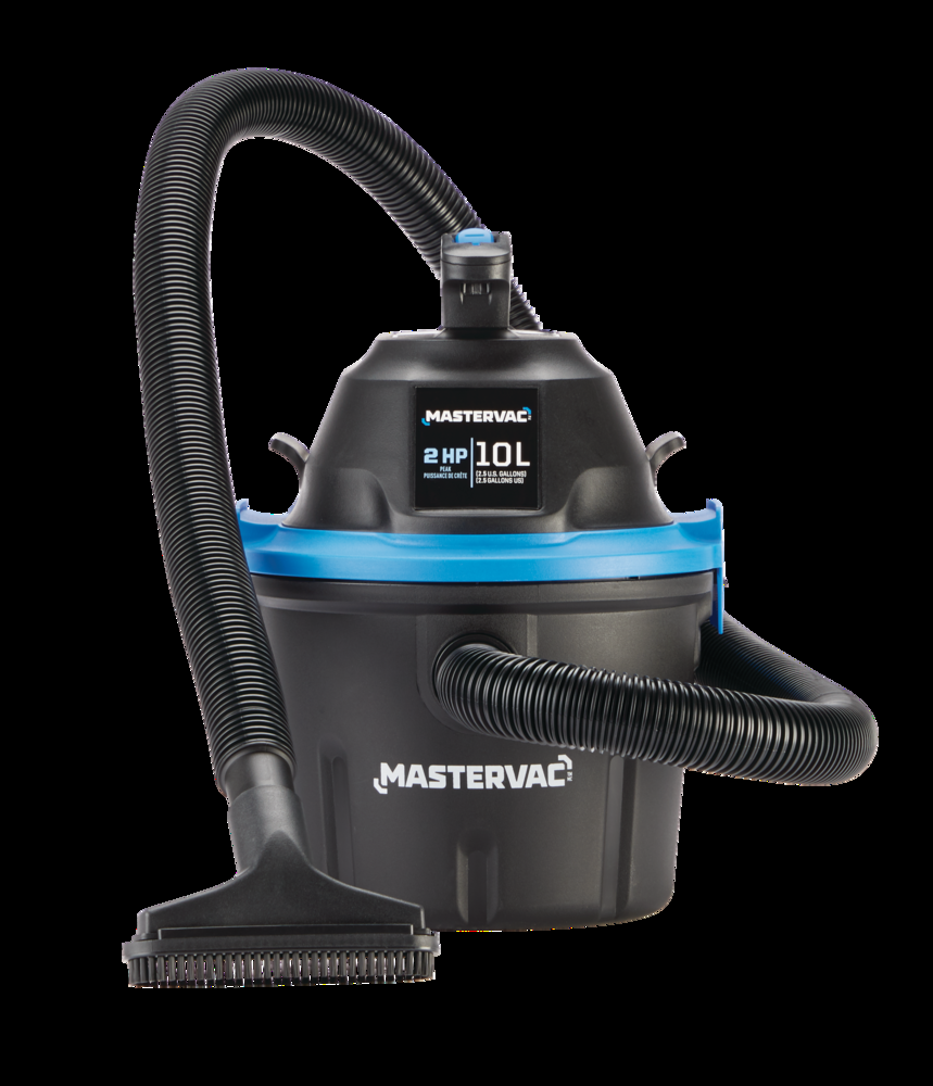 Mastervac AA255 2.0 Peak HP Poly Wet/Dry Shop Vacuum with Hose and Accessories, 10-L