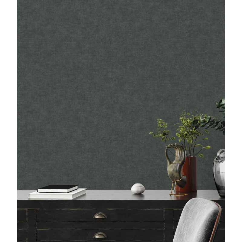Intissé vinyle Textile noir 53 cm