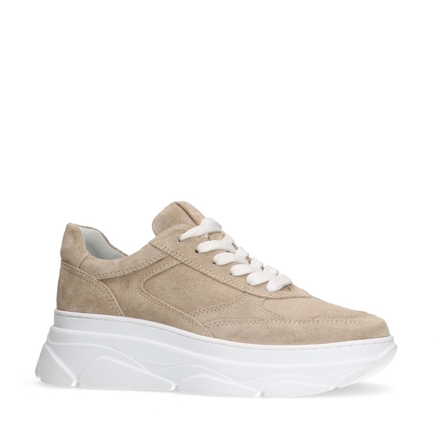 Manfield Beige suède sneakers