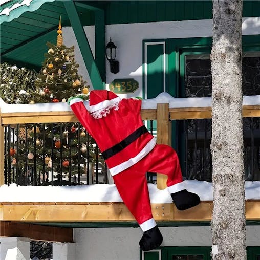 NNETM The Jolly Ascent: Santa Claus Climbing Christmas Cheer