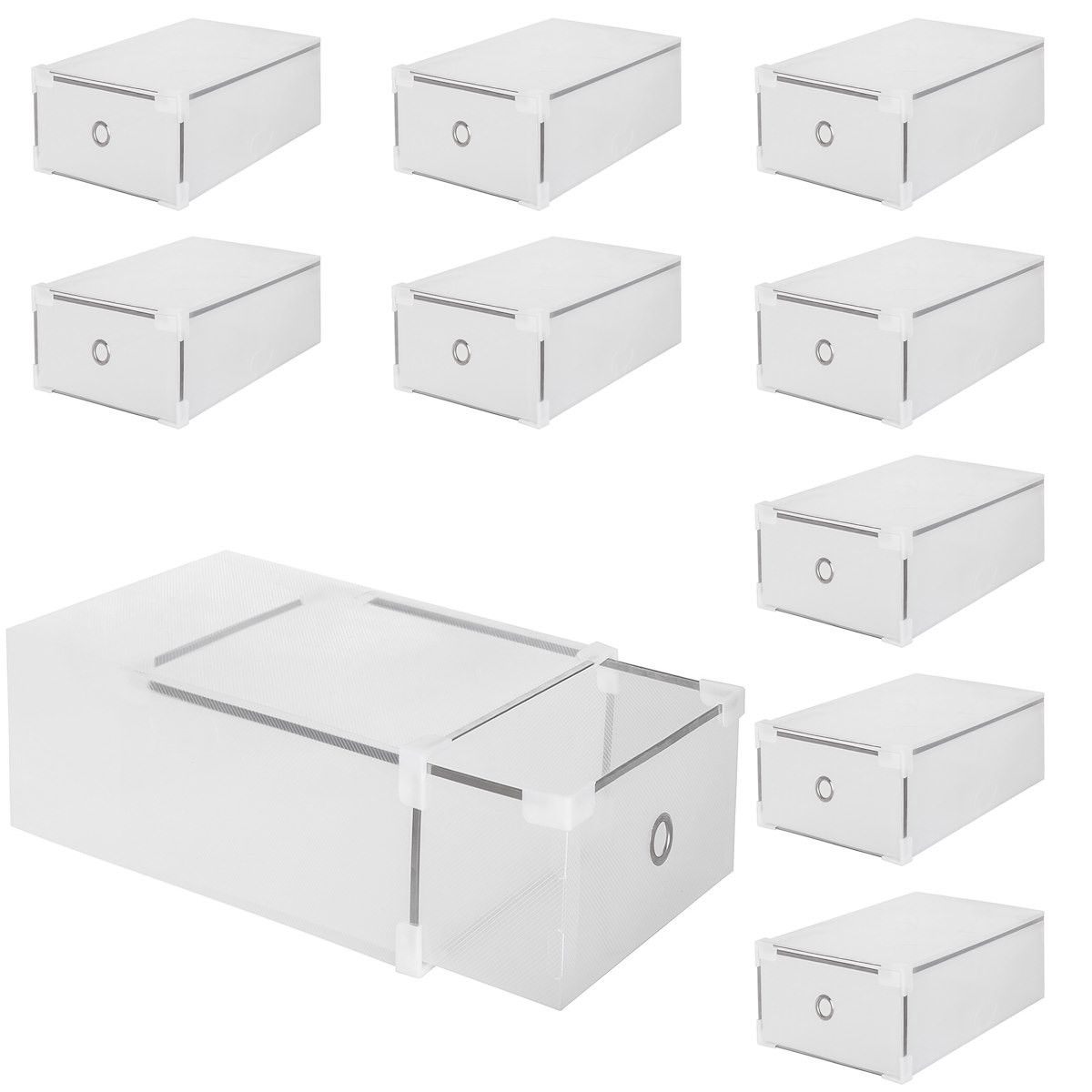 Pudełko na buty 31x20,5x11 cm organizer zestaw 10 szt.