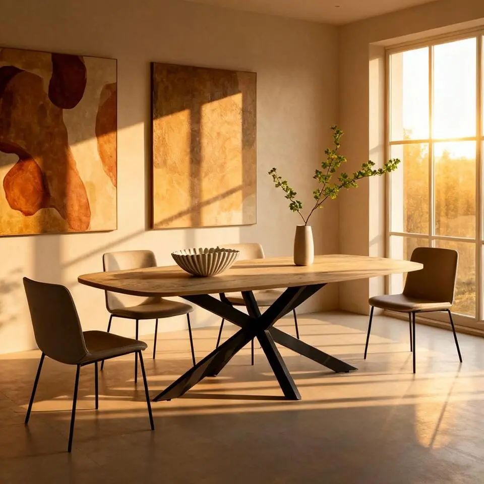 Eettafel Deens Ovaal - Naturel Hout - 200x100x76cm - Jaimy