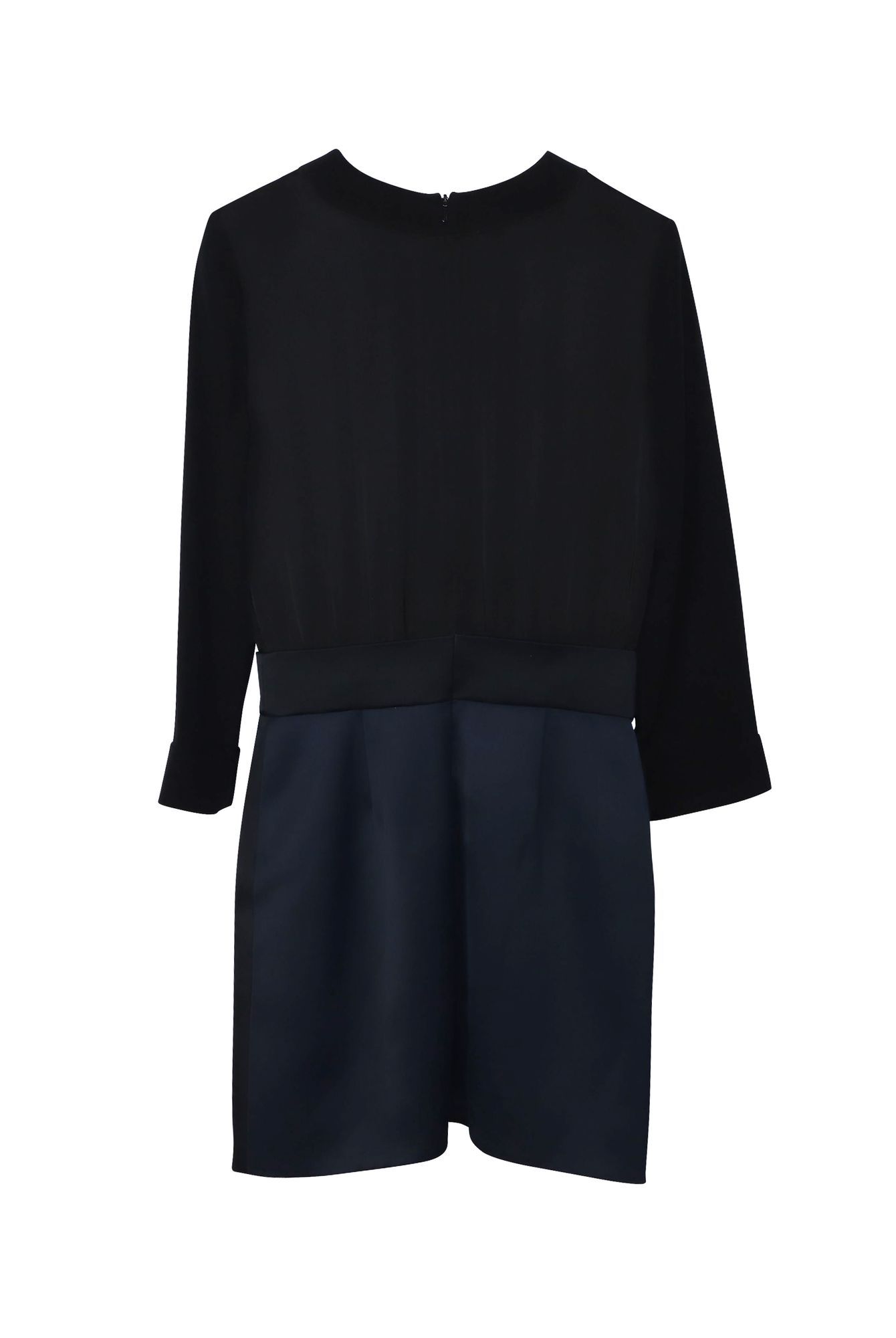 Victoria Beckham Preloved Insect Appliqué Long Sleeve Dress in Black Viscose