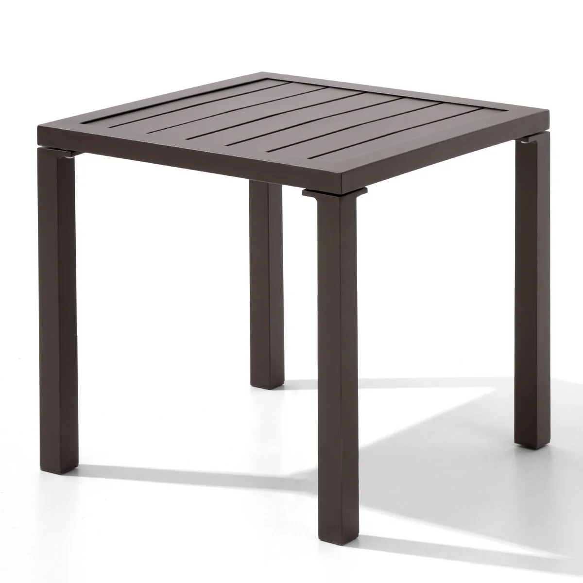 VredHom Outdoor Square Side Table Aluminum End Table - 15.7 L x 15.7 W x 15.9 H