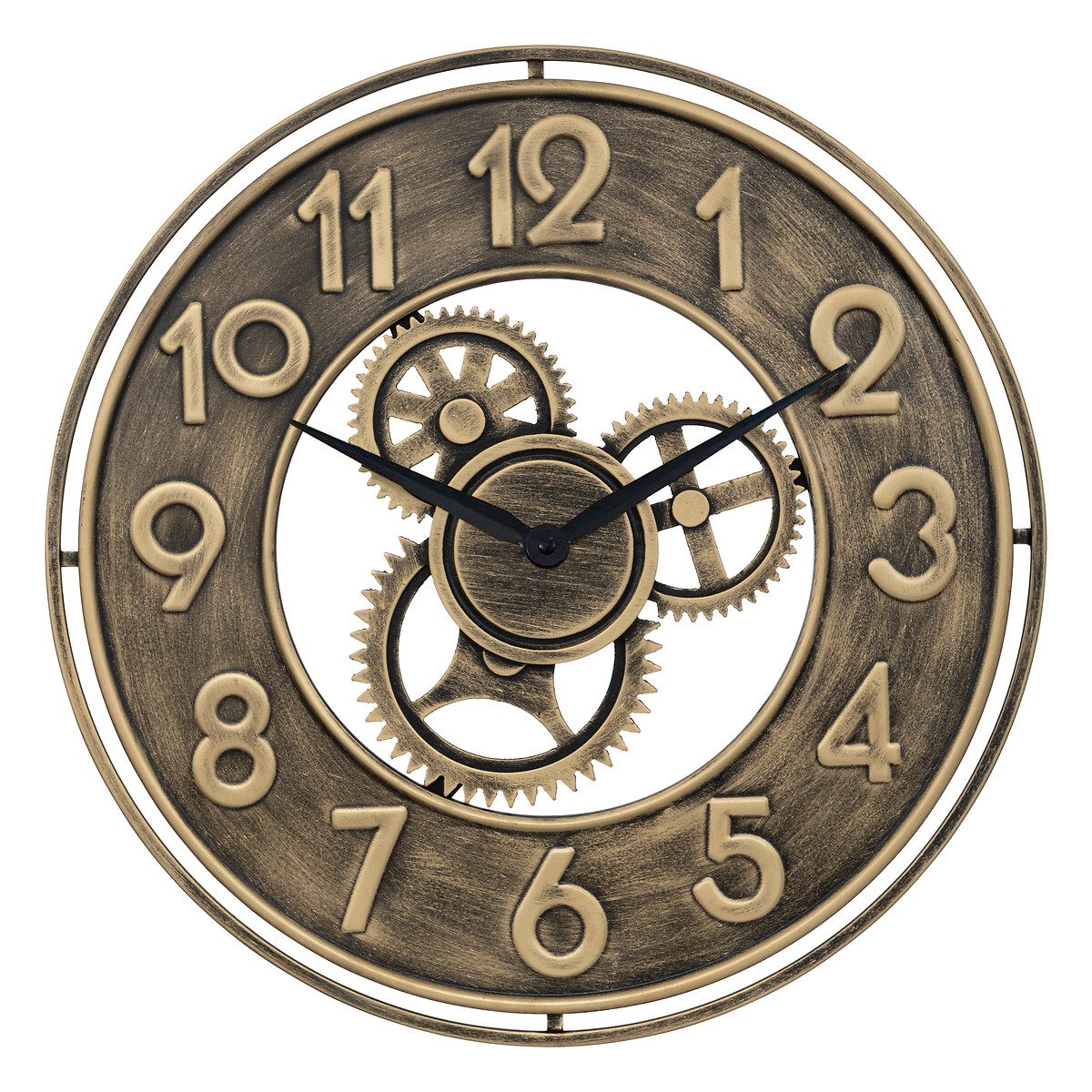 "Jacob" mechanical clock Metal, Wood, D.48 cm