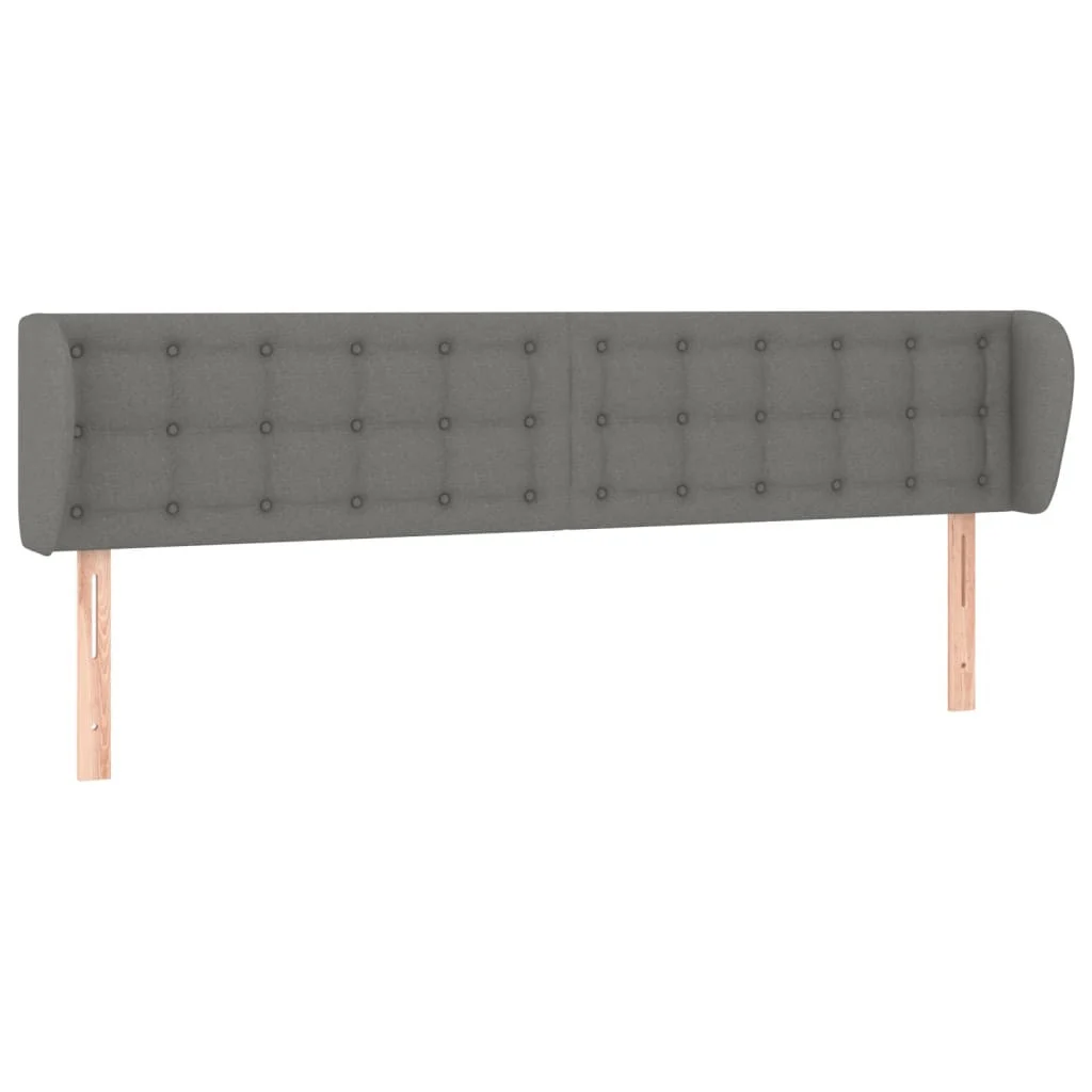 Wezgłowie Szary 163 x 16 x 78/88 cm Tkanina vidaXL