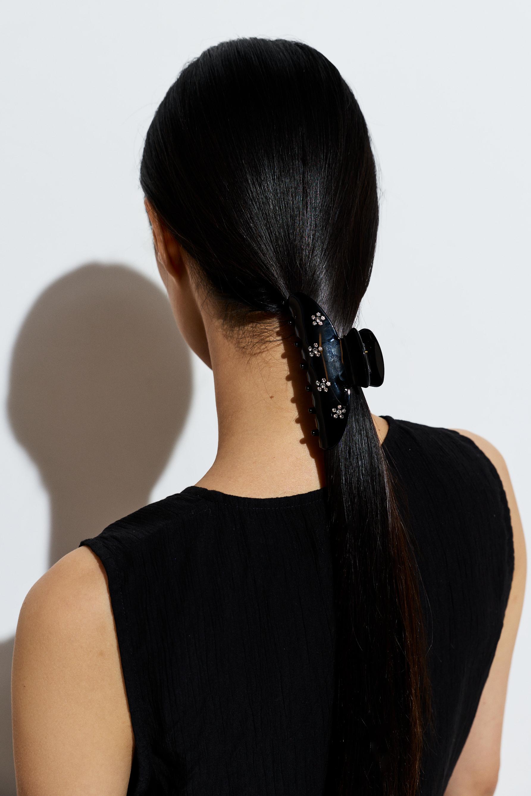 Pinza flores strass