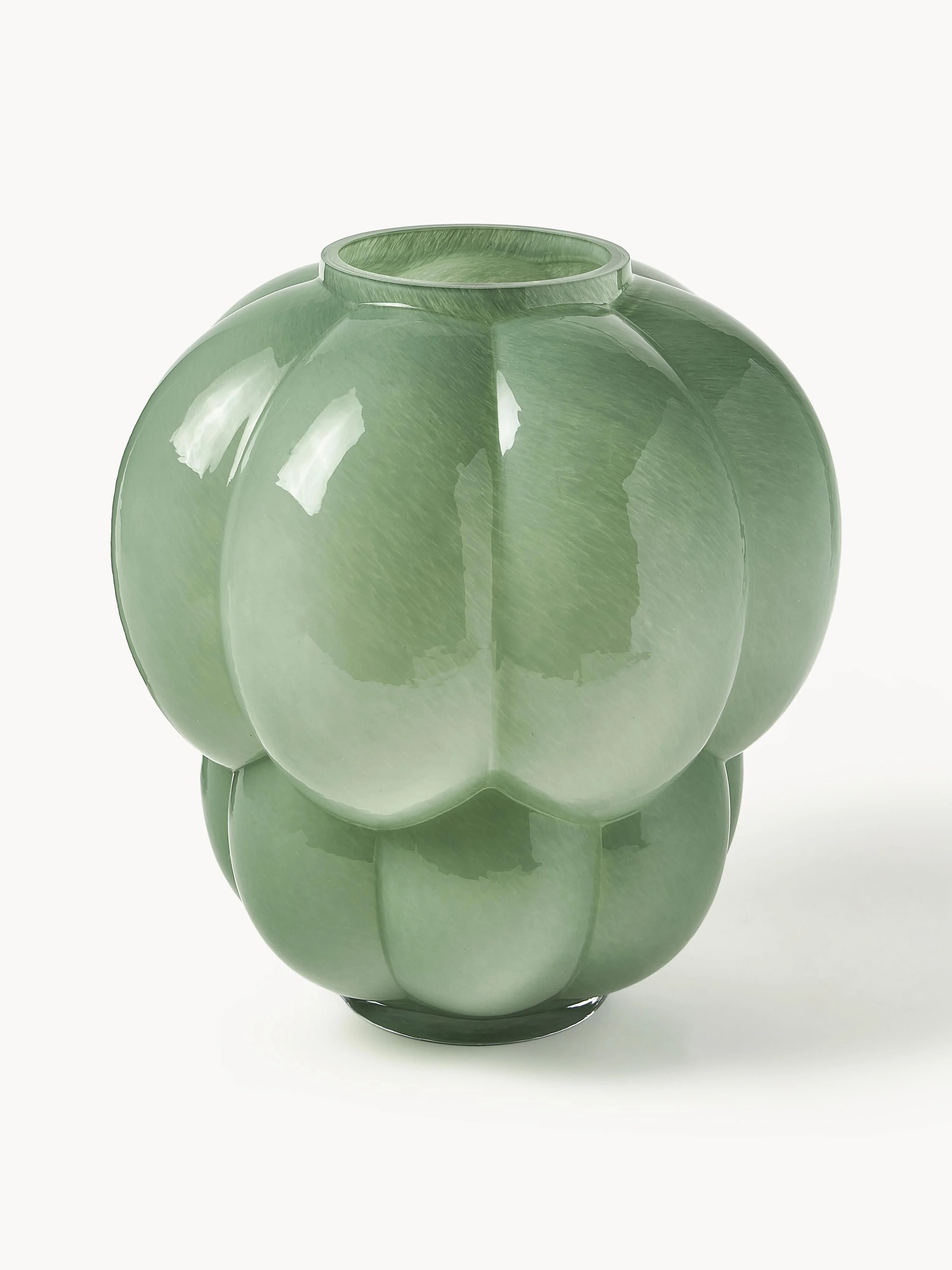 Mundgeblasene Glas-Vase Uva, H 35 cm