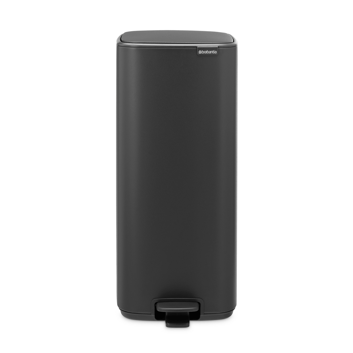 Brabantia Bo Pedaalemmer, 30 liter, stil sluitend, kunststof binnenemmer - Mineral Infinite Grey