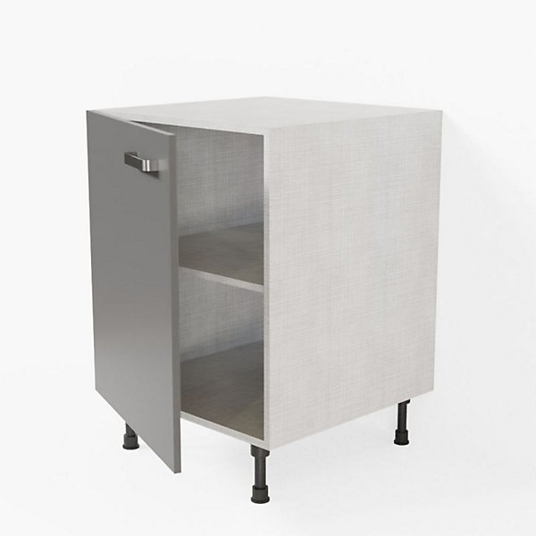 Meuble de cuisine bas - 60 cm - Caisson coloris Lino