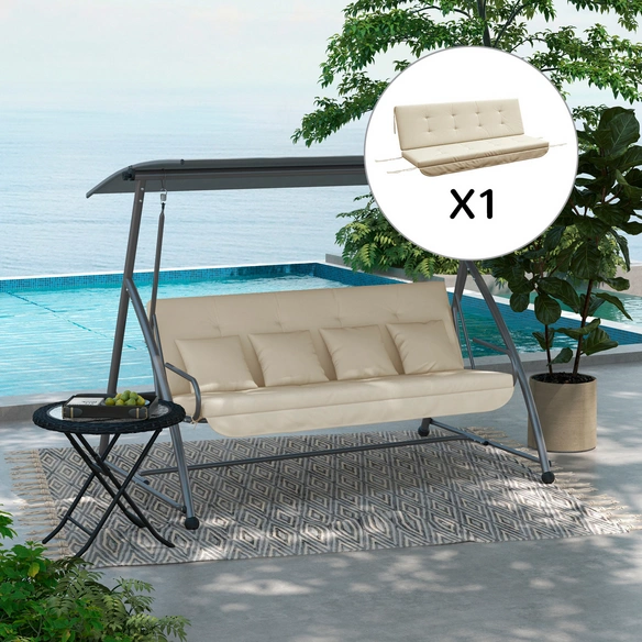 Sitzkissen, LxBxH: 170x100x8 cm, beige