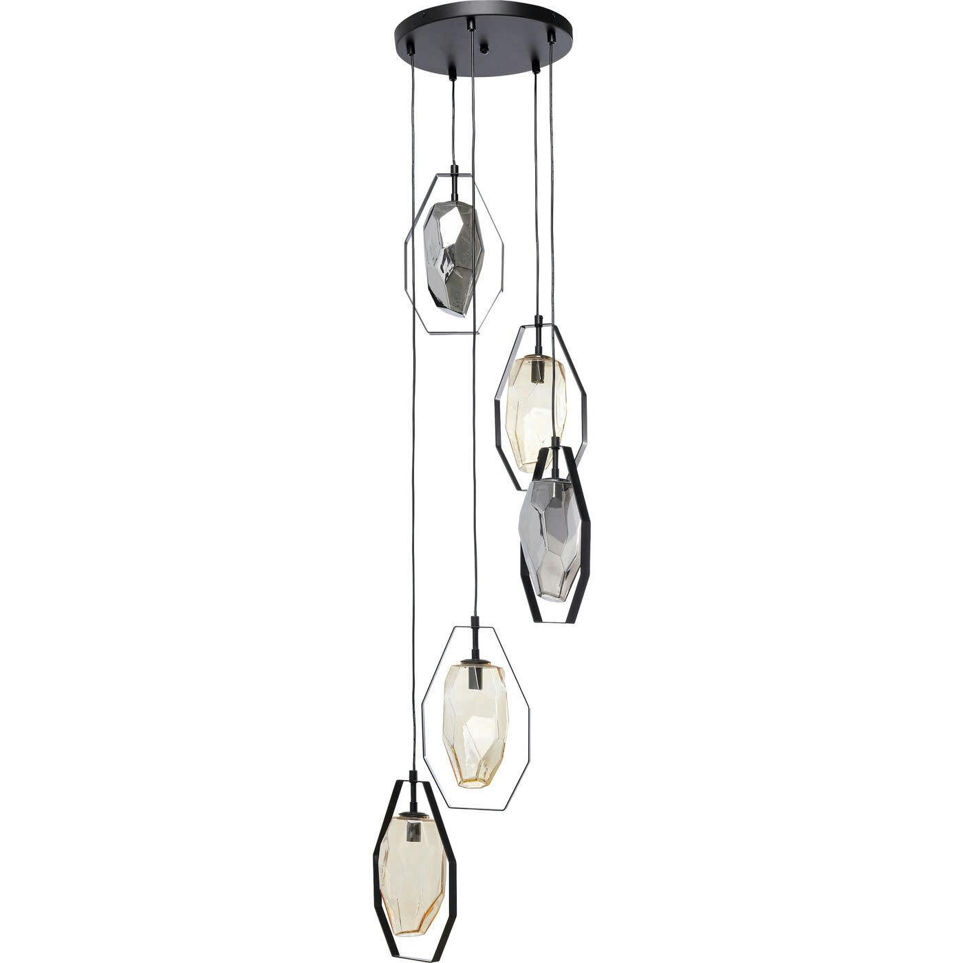 DIAMOND FEVER - Suspension Diamond Fever noire 42cm Kare Design