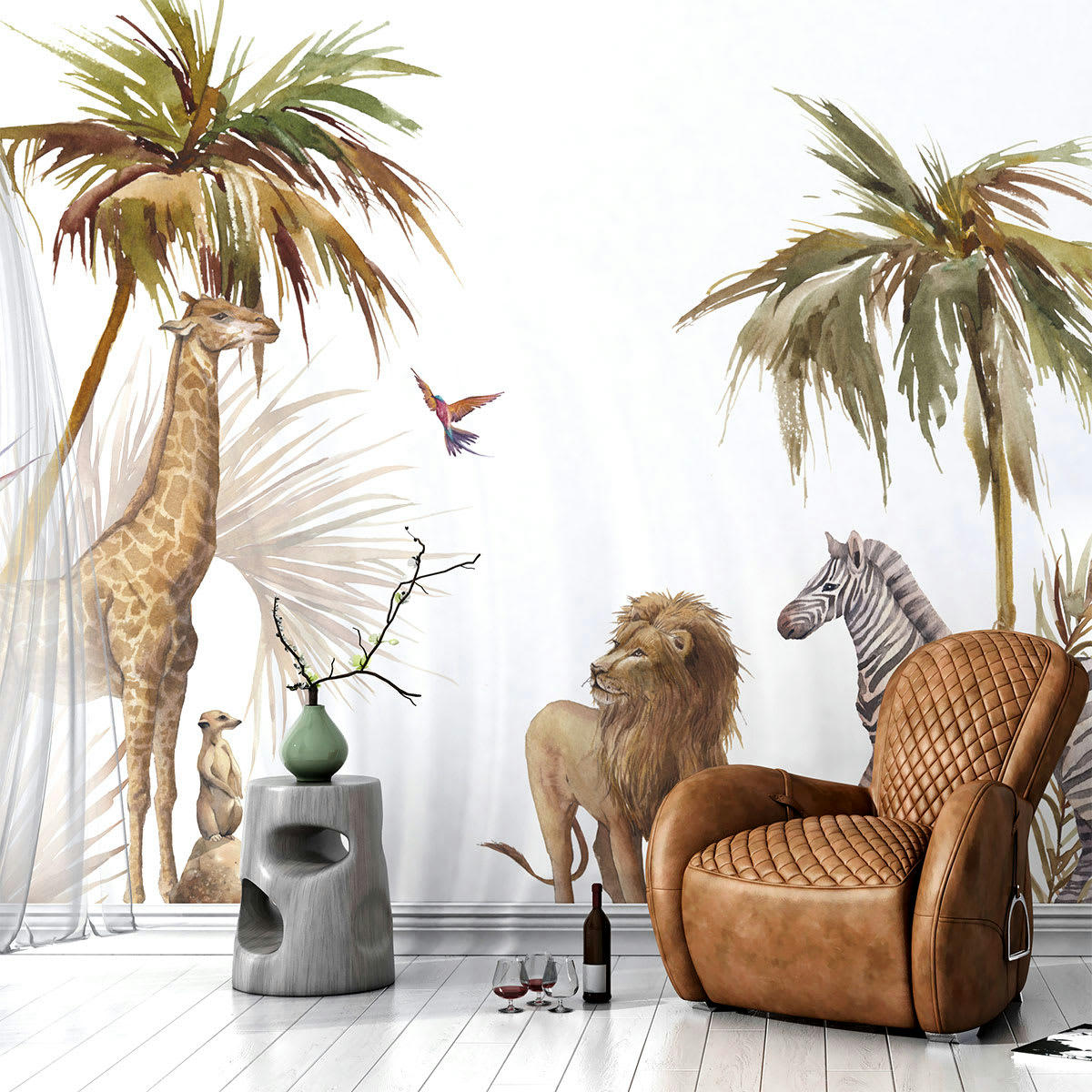 - Papier Peint jungle 280x360cm