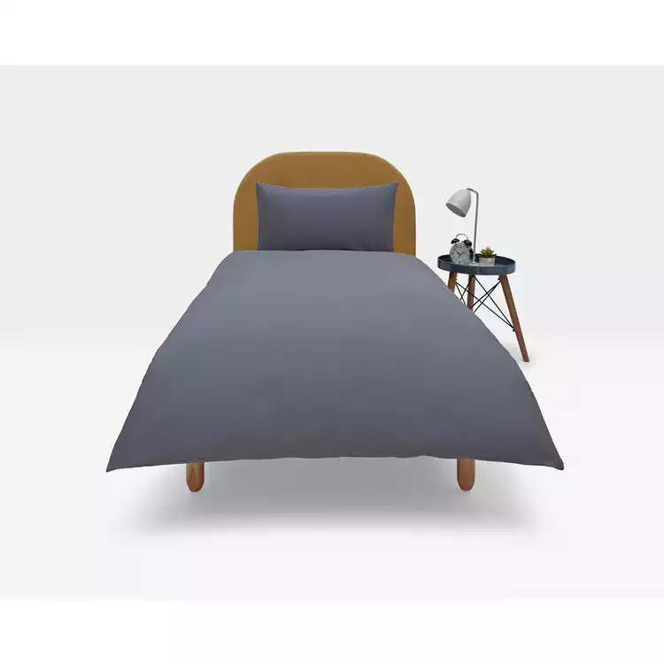 Habitat Cotton Rich 180 TC Plain Charcoal Bedding Set-Single