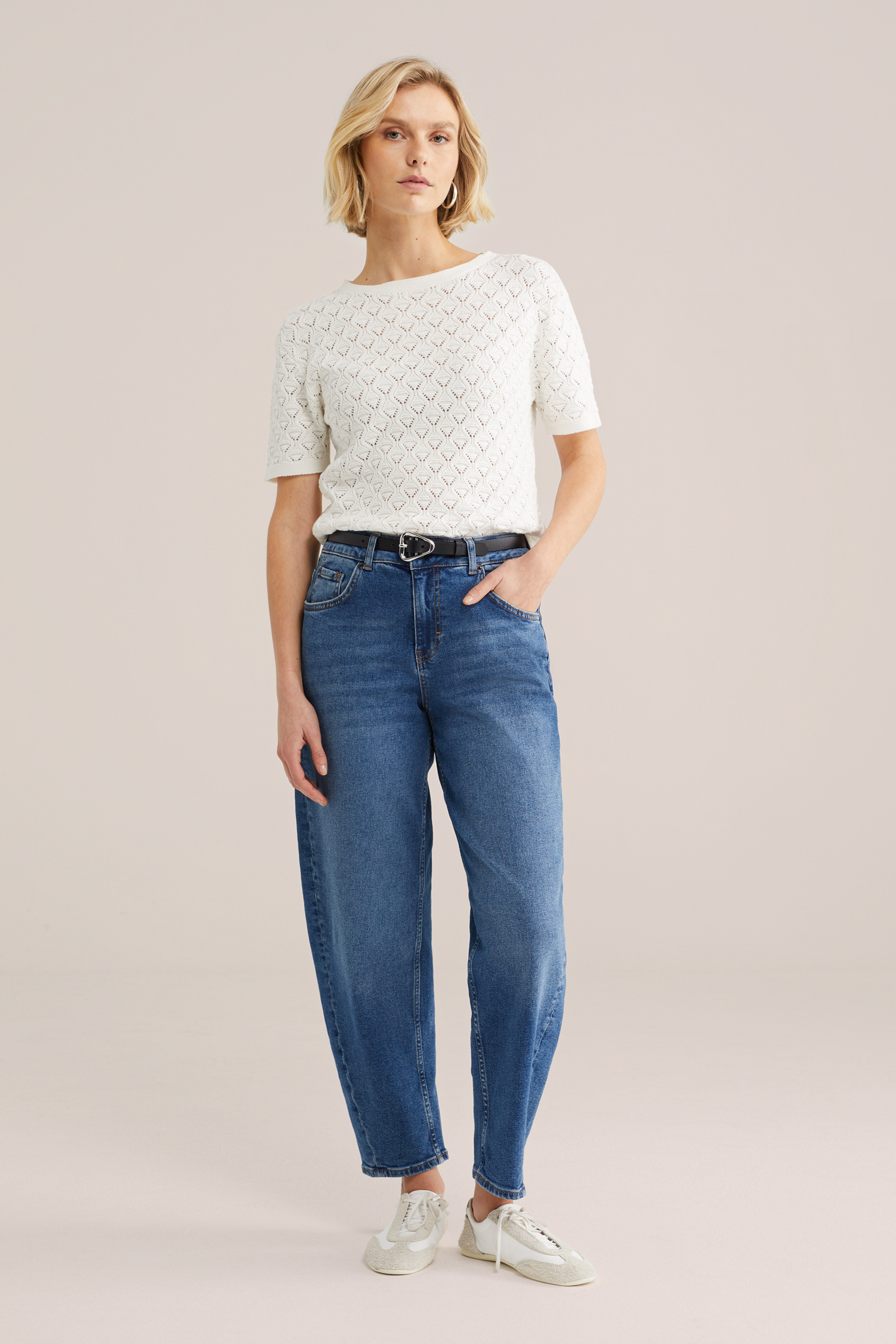 Dames ajour trui van biologisch katoen
