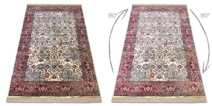 Dywan WINDSOR 22993 ORNAMENT, PRZECIERANY, FRĘDZLE kość 160x230 cm