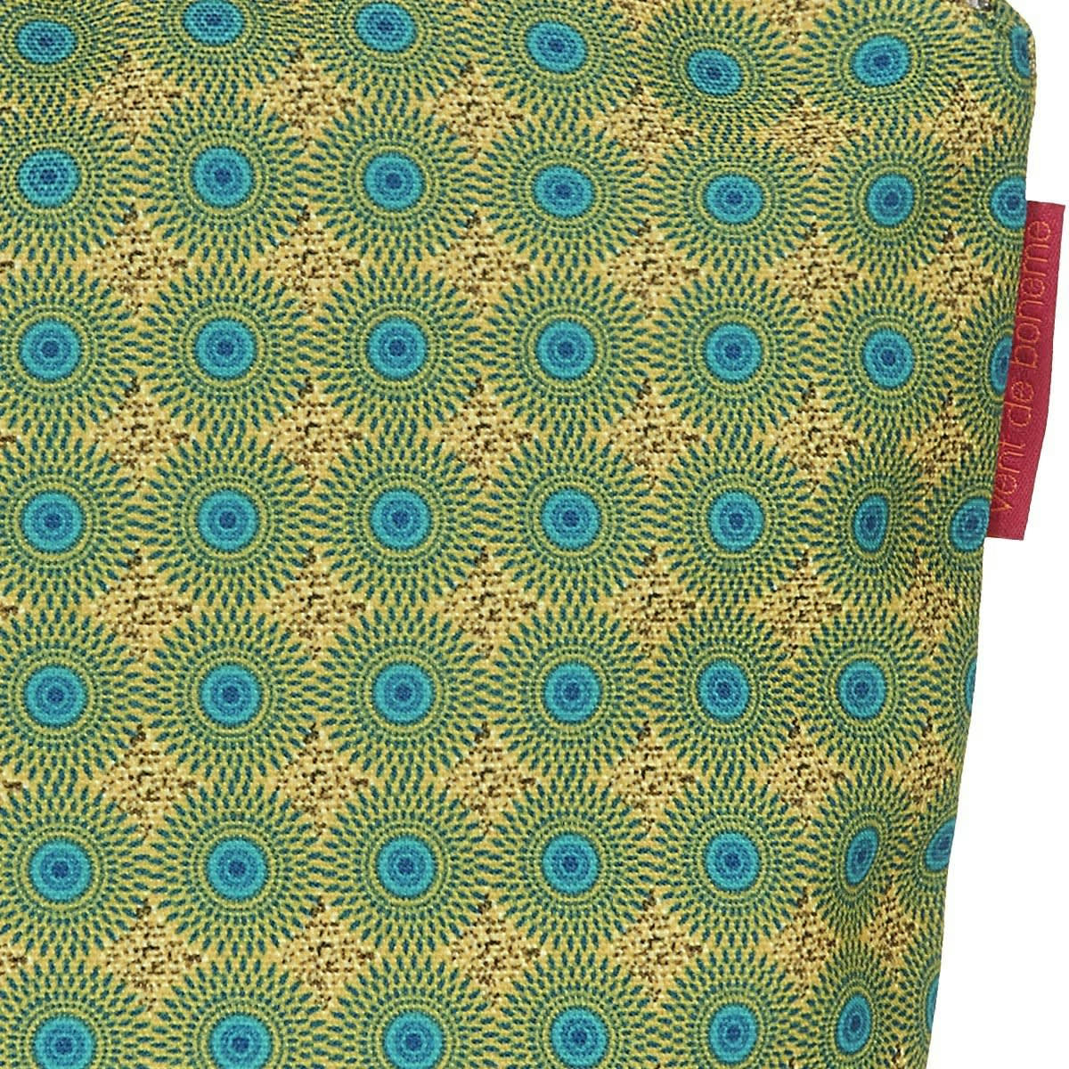 HANOÏ - Pochette en toile outdoor imprimé graphique jaune 19x28cm