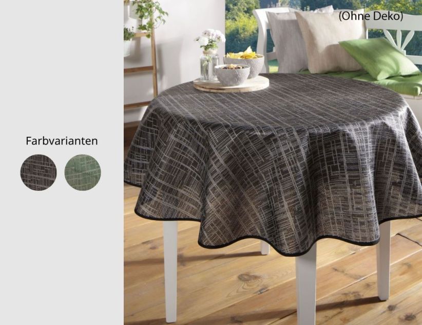 Gartentischdecke Emden Metallic rund